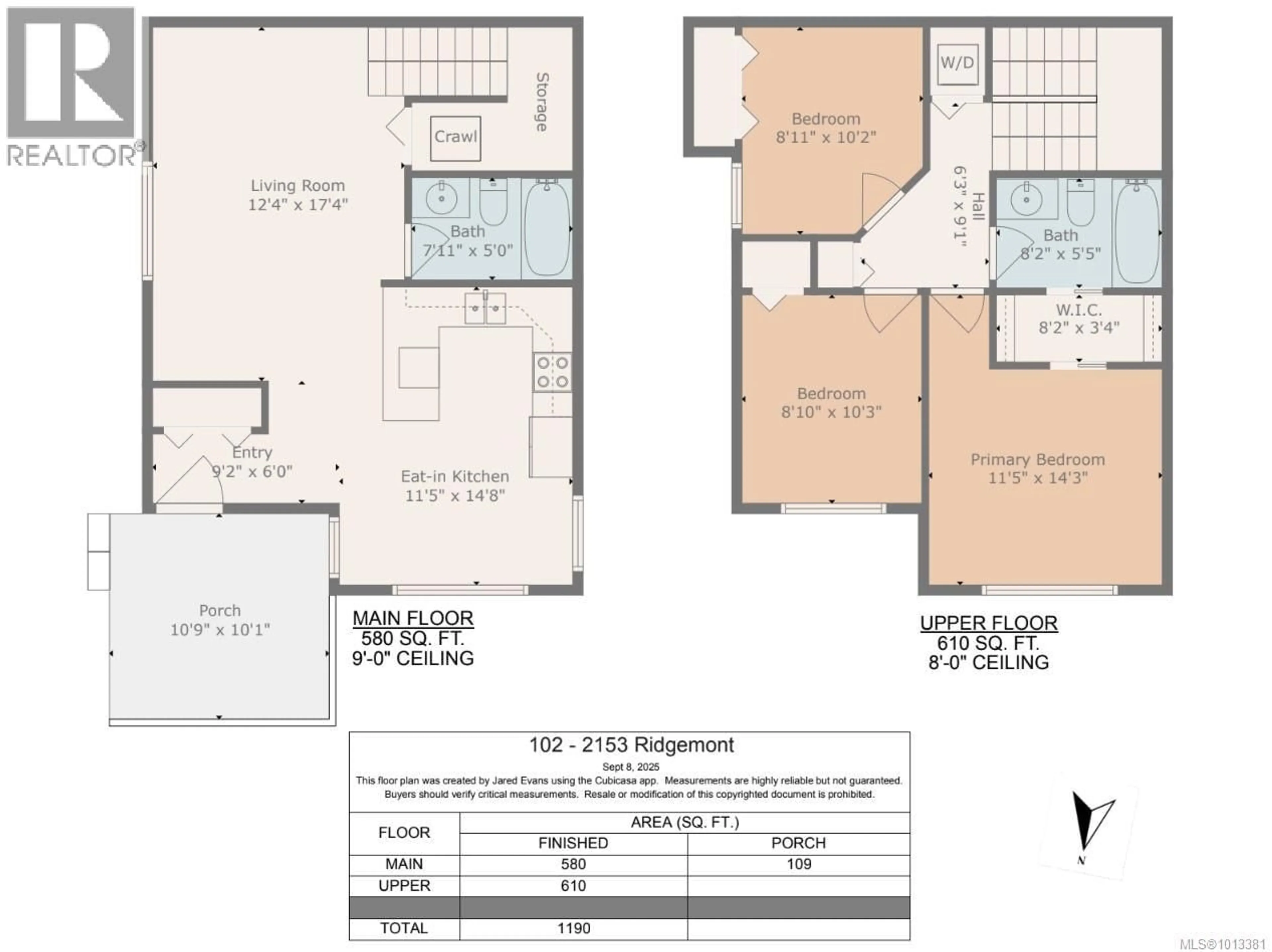 Floor plan for 102 - 2153 RIDGEMONT PLACE, Nanaimo British Columbia V9T0C8