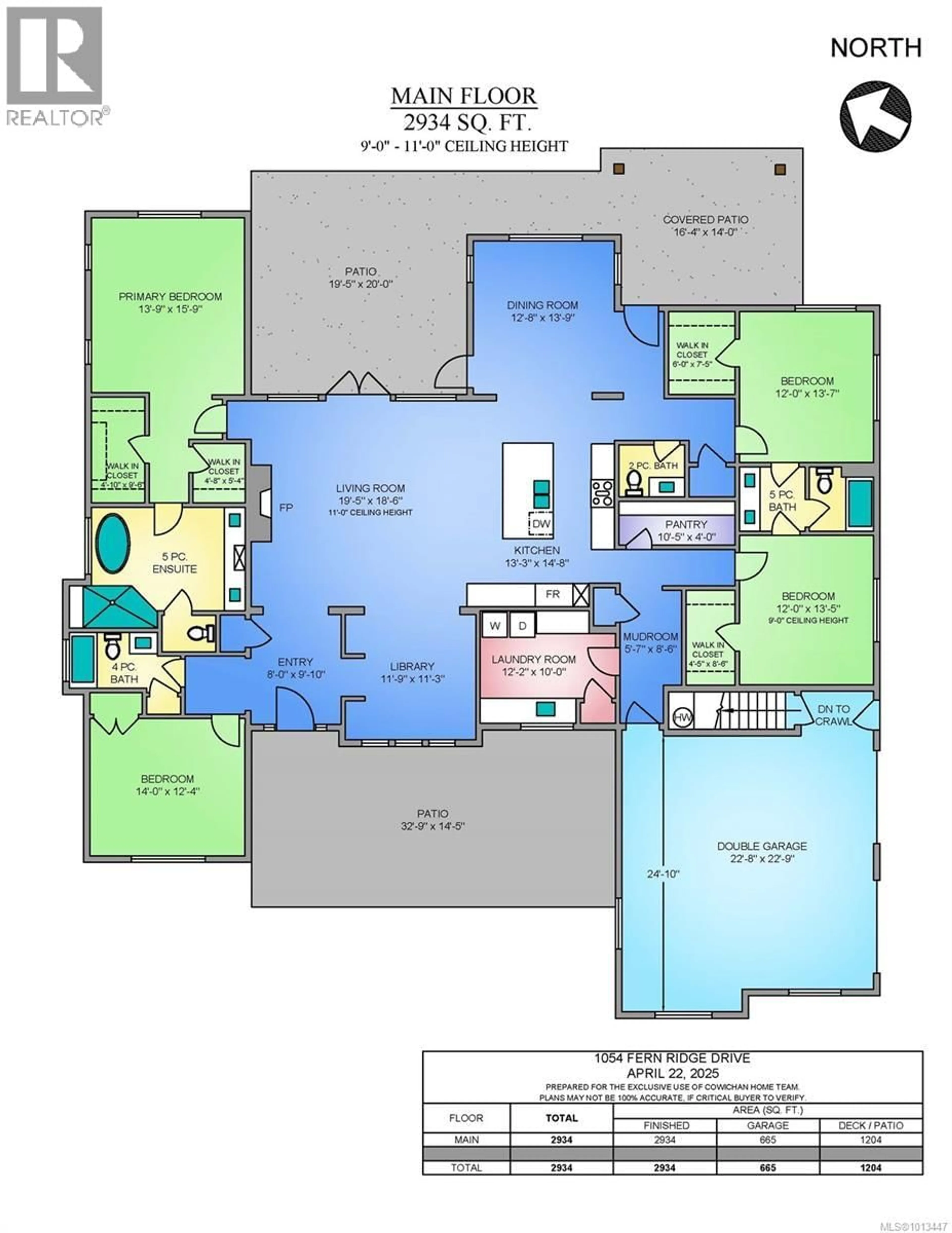 Floor plan for 1054 FERN RIDGE DRIVE, Mill Bay British Columbia V0R2P2