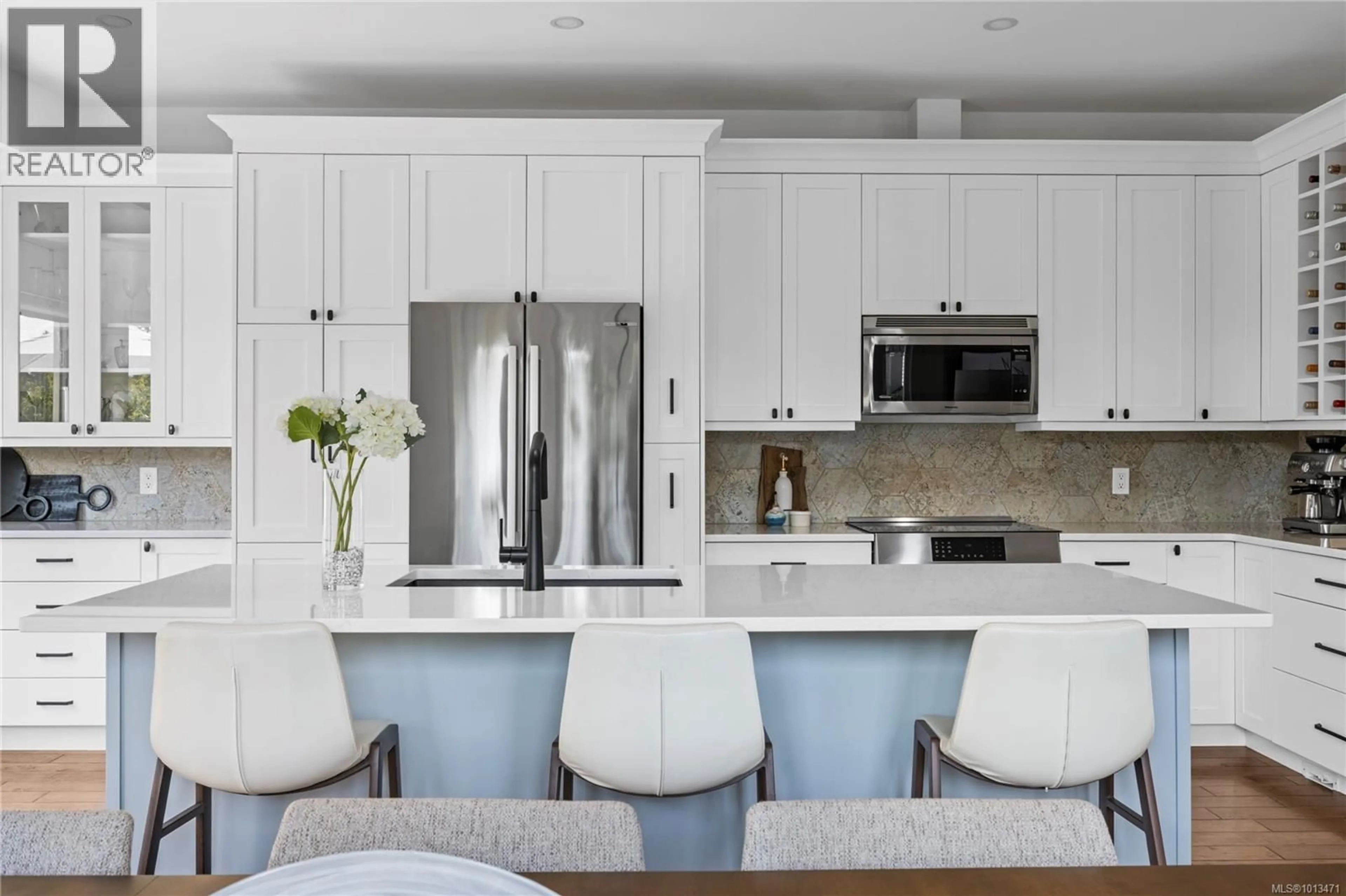 Contemporary kitchen, ceramic/tile floor for 3425 CARMICHAEL ROAD, Nanoose Bay British Columbia V9P9G5