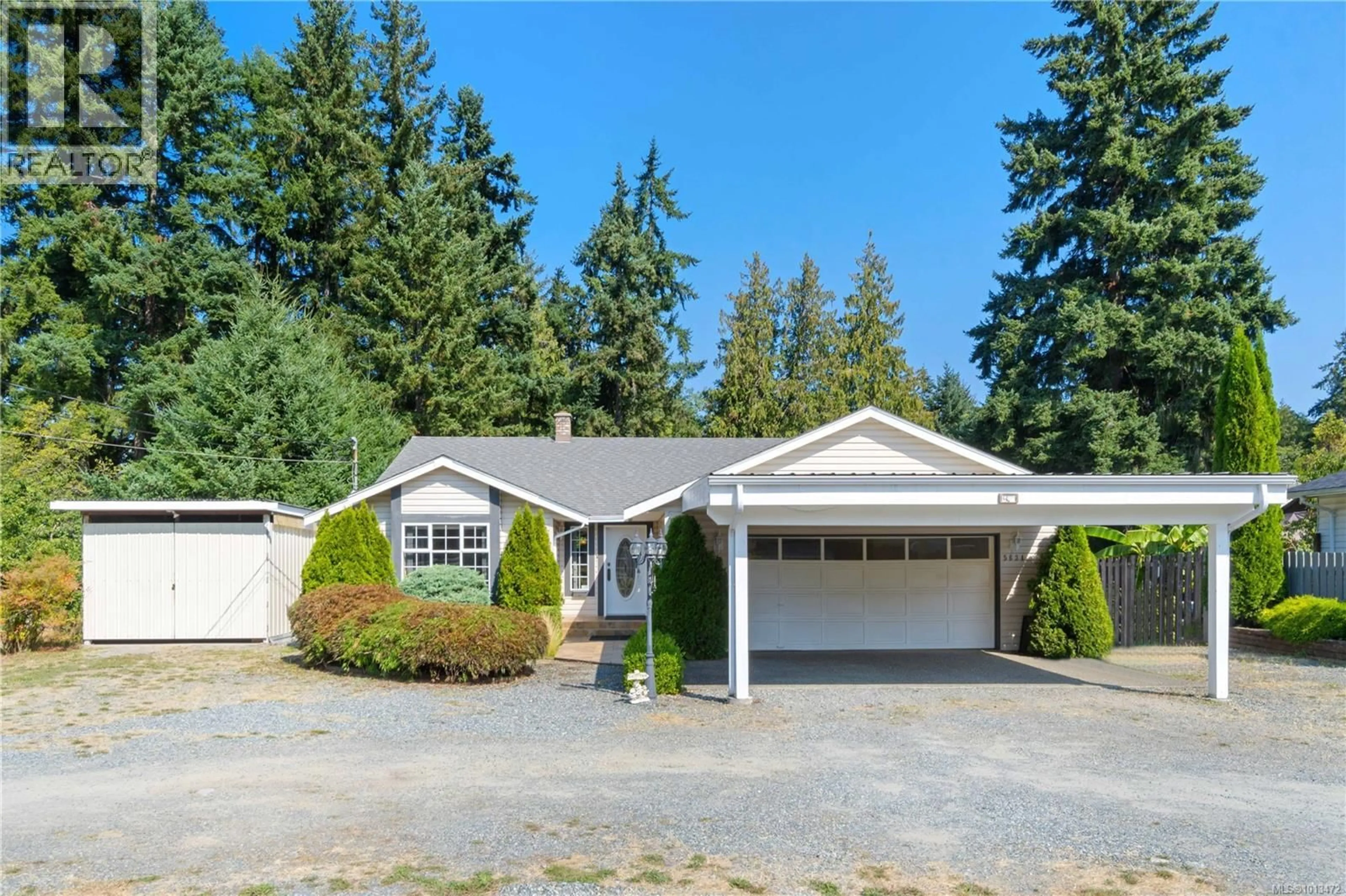 Home with vinyl exterior material, street for 5634 METRAL DRIVE, Nanaimo British Columbia V9T2L3