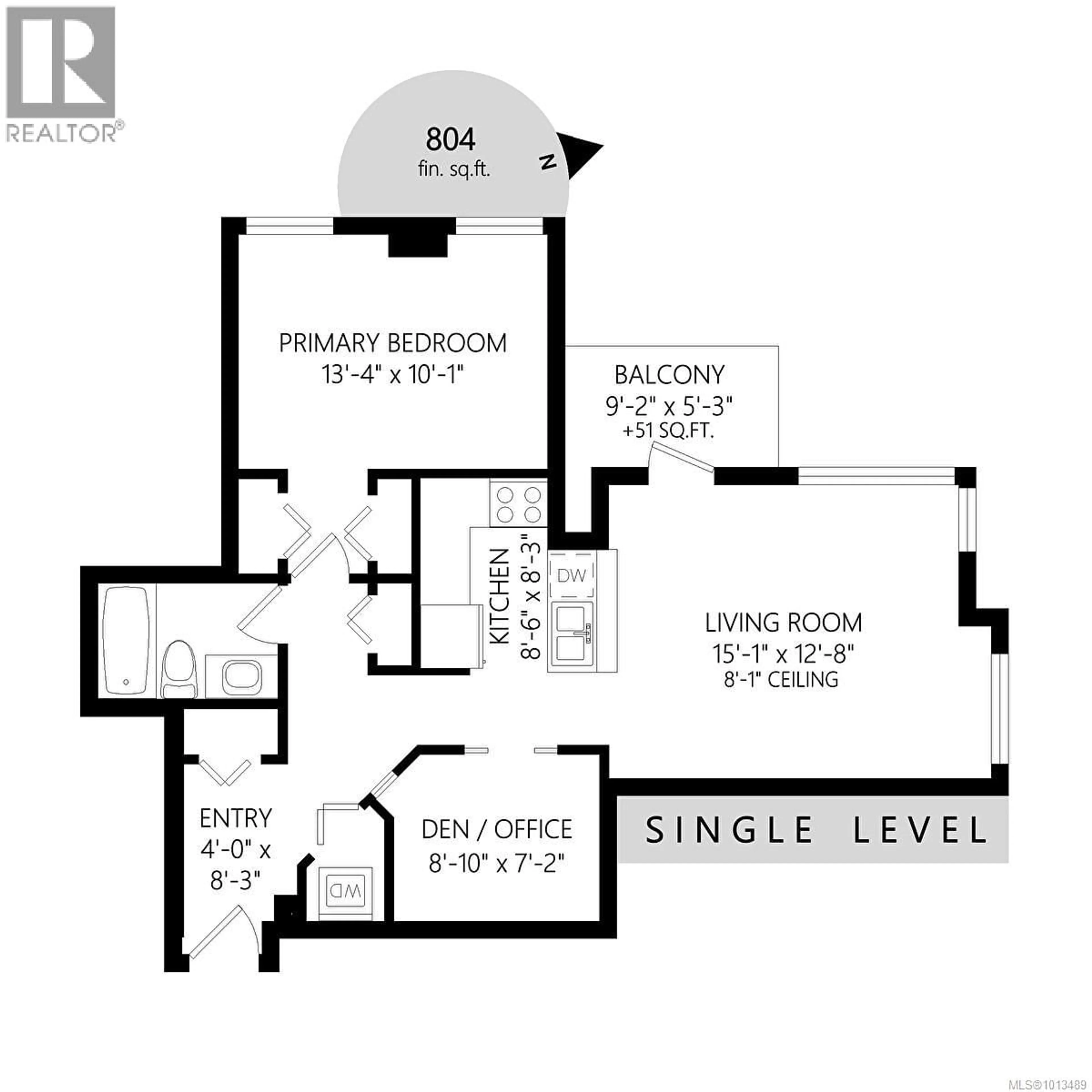 Floor plan for 1008 - 930 YATES STREET, Victoria British Columbia V8V4Z3