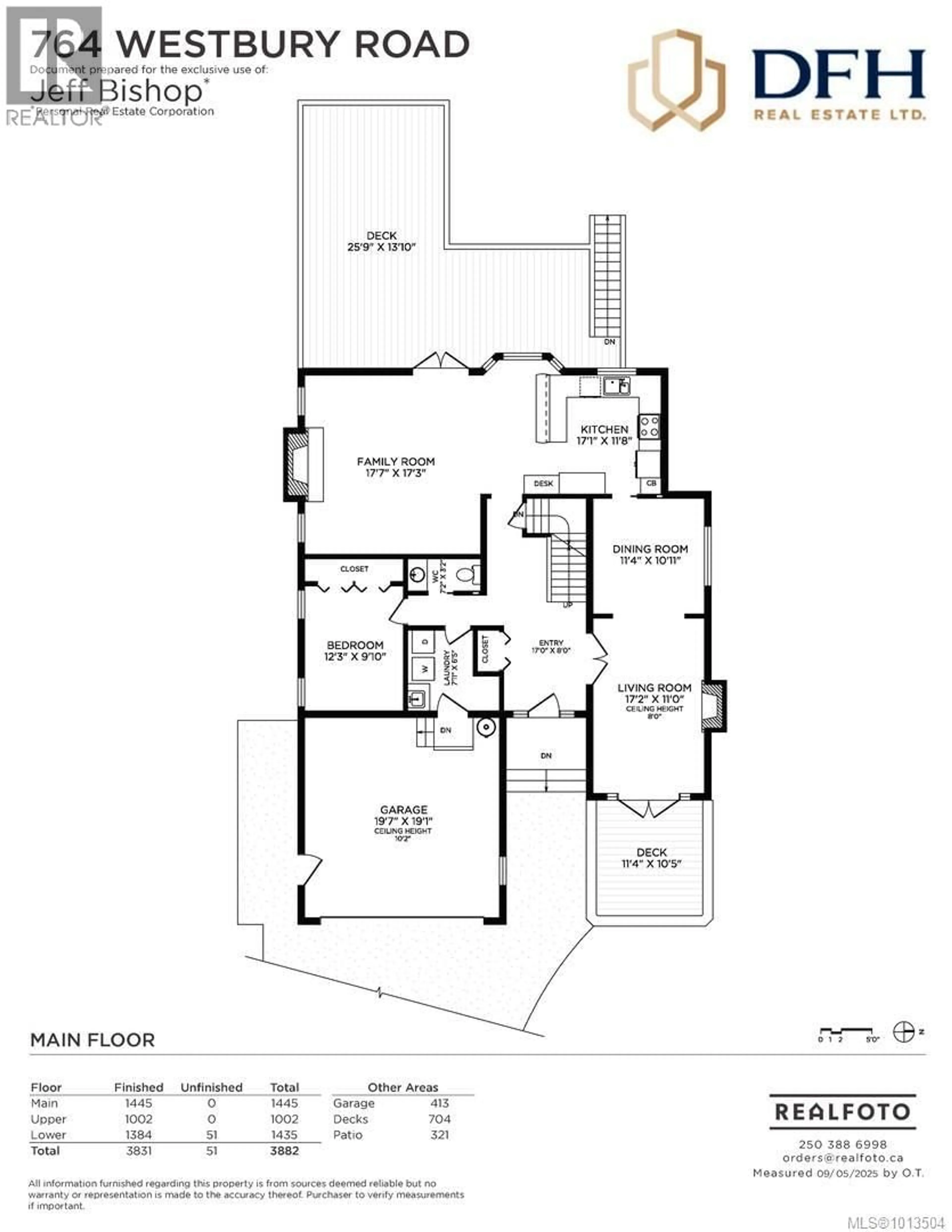 Floor plan for 764 WESTBURY ROAD, Saanich British Columbia V8Y1G8