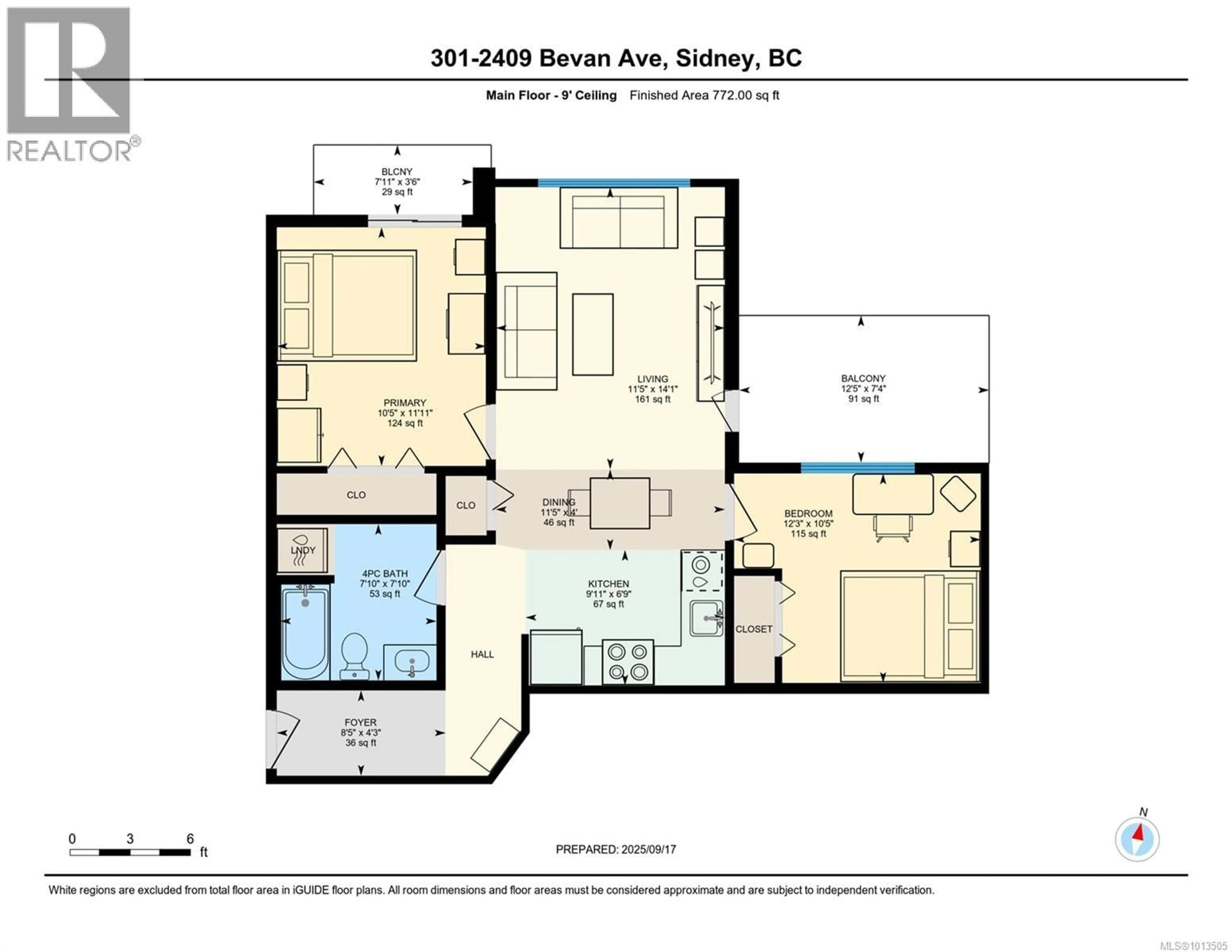 Floor plan for 301 - 2409 BEVAN AVENUE, Sidney British Columbia V8L4N5