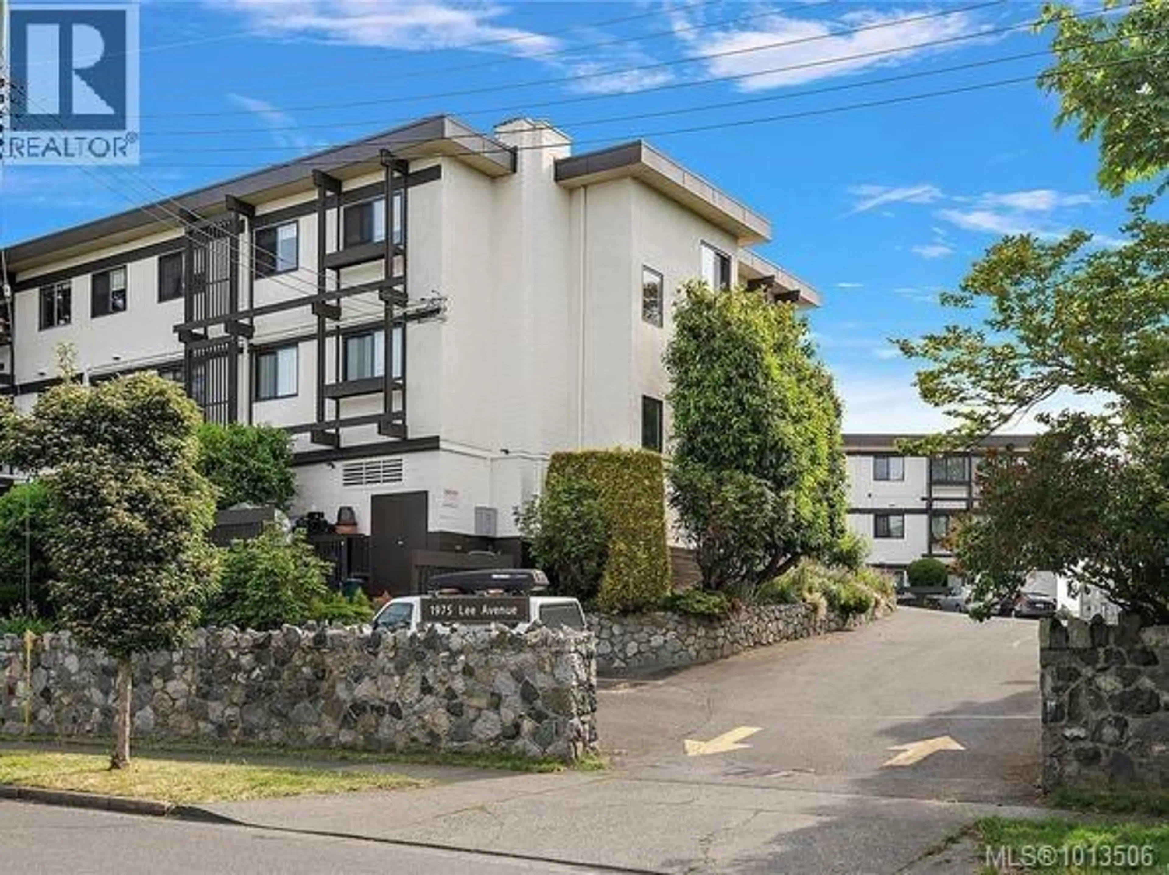 A pic from outside/outdoor area/front of a property/back of a property/a pic from drone, street for 112 - 1975 LEE AVENUE, Victoria British Columbia V8R4W9