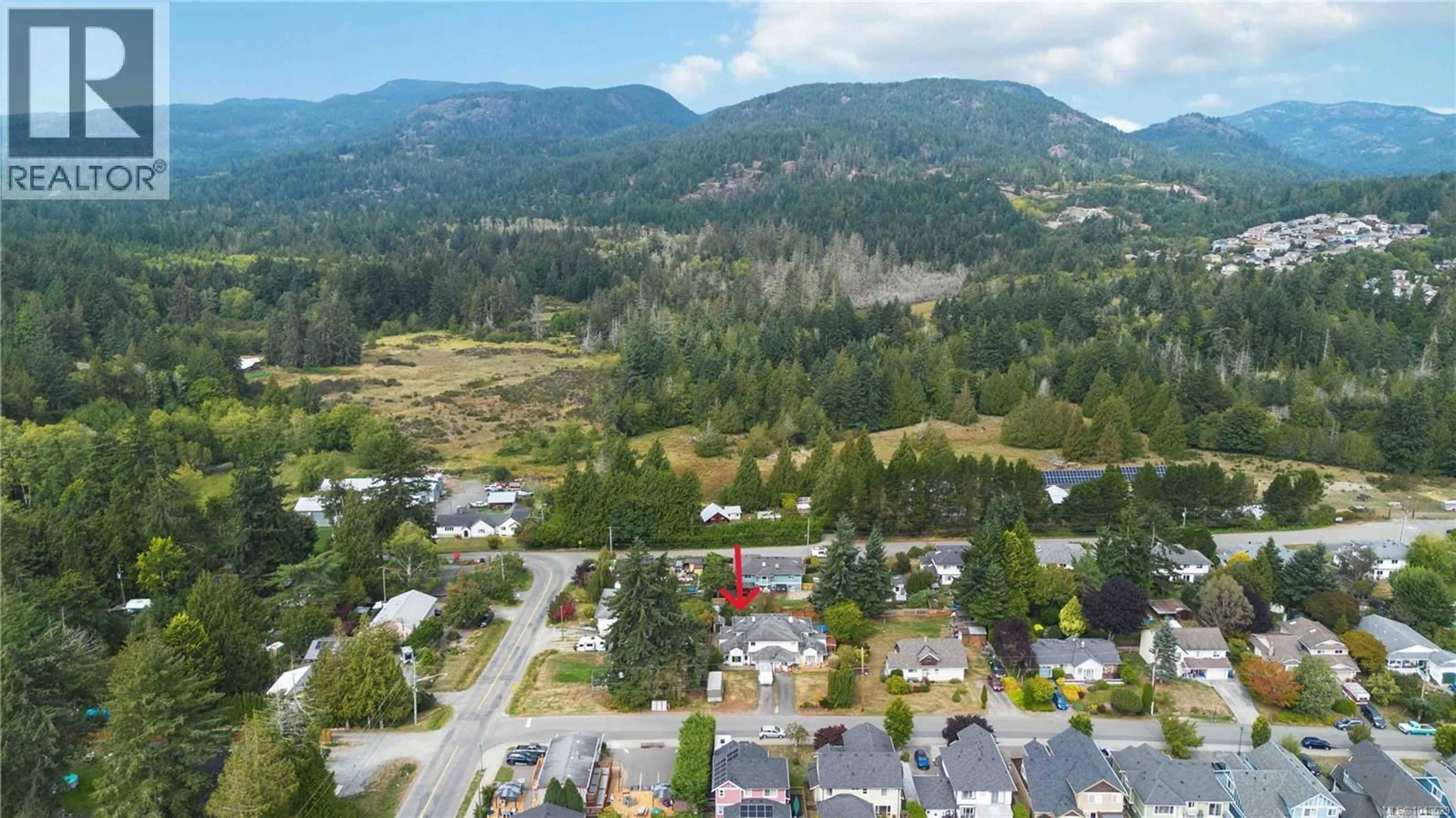A pic from outside/outdoor area/front of a property/back of a property/a pic from drone, mountain view for 6598 FELDERHOF ROAD, Sooke British Columbia V9Z0V8