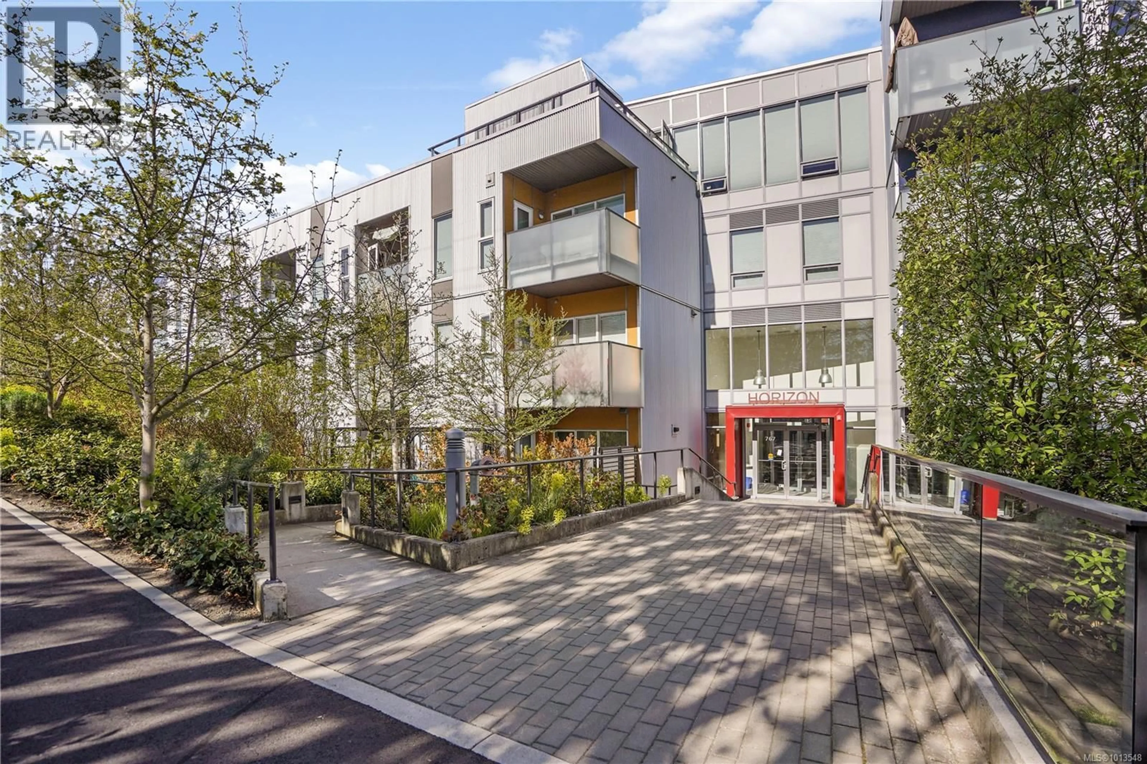 A pic from outside/outdoor area/front of a property/back of a property/a pic from drone, street for 201 - 767 TYEE ROAD, Victoria British Columbia V9A0G5