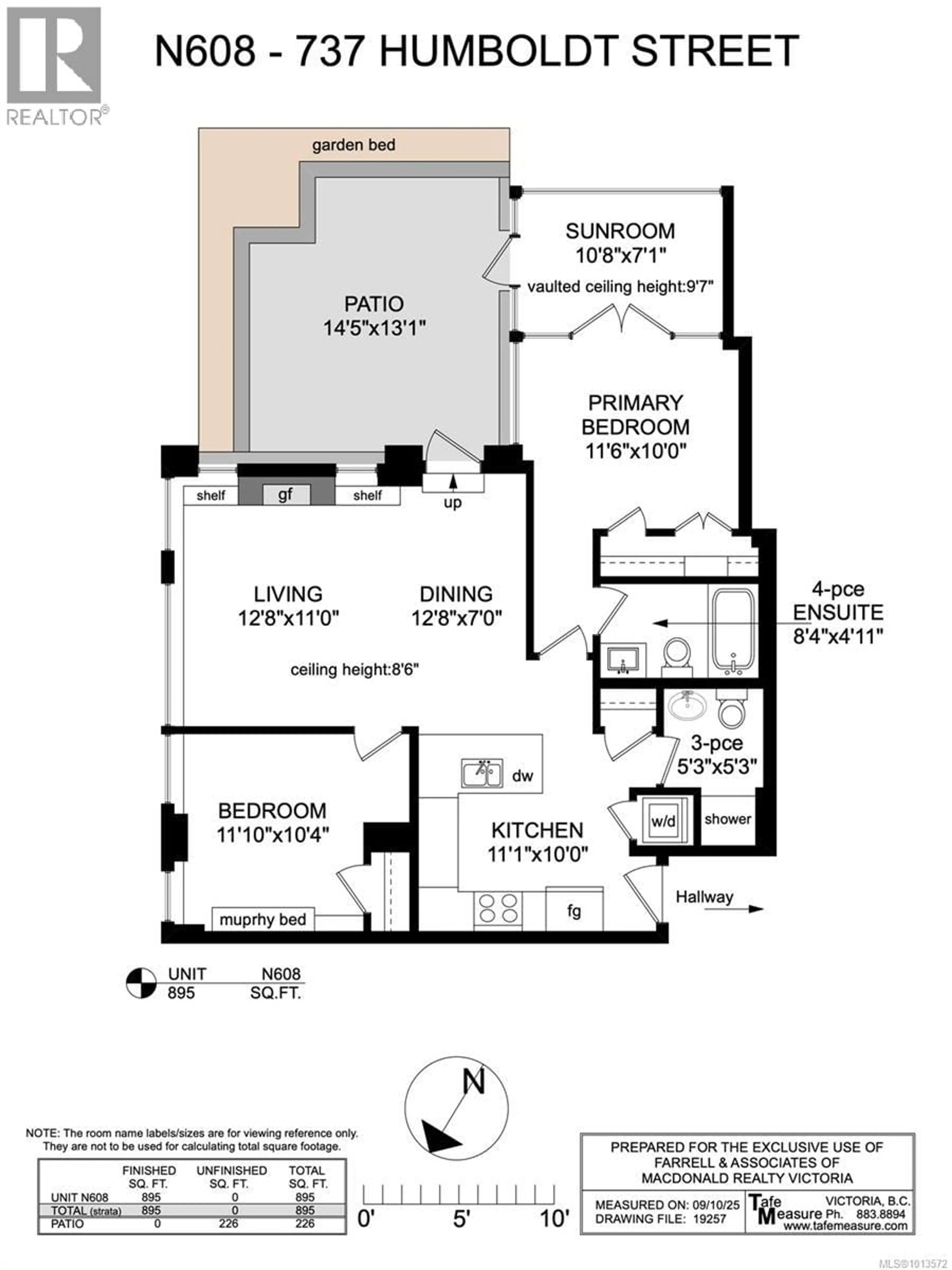 Floor plan for N608 - 737 HUMBOLDT STREET, Victoria British Columbia V8W1B1