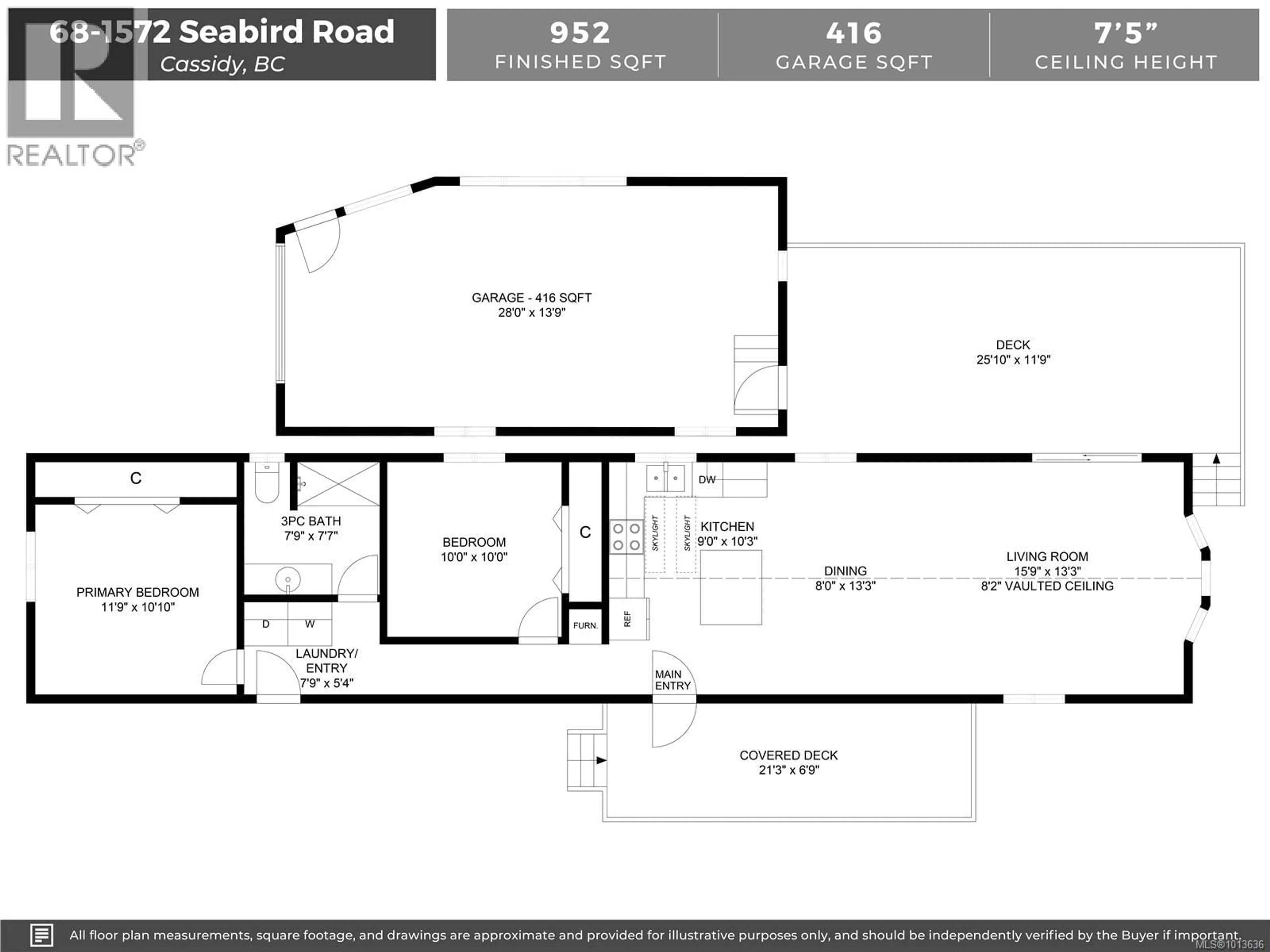 Floor plan for 68 - 1572 SEABIRD ROAD, Cassidy British Columbia V9G1L3