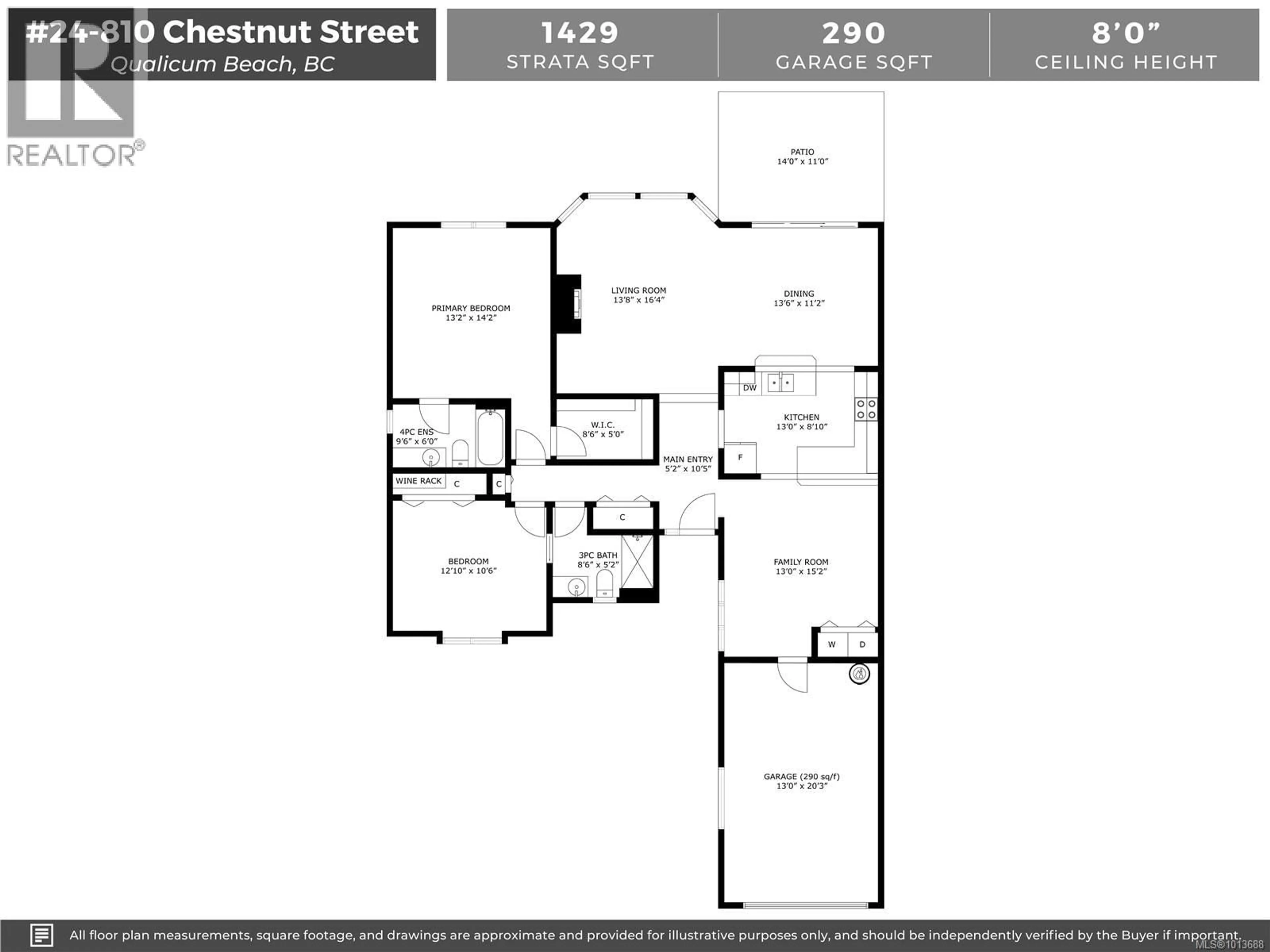 Floor plan for 24 - 810 CHESTNUT STREET, Qualicum Beach British Columbia V9K2M6