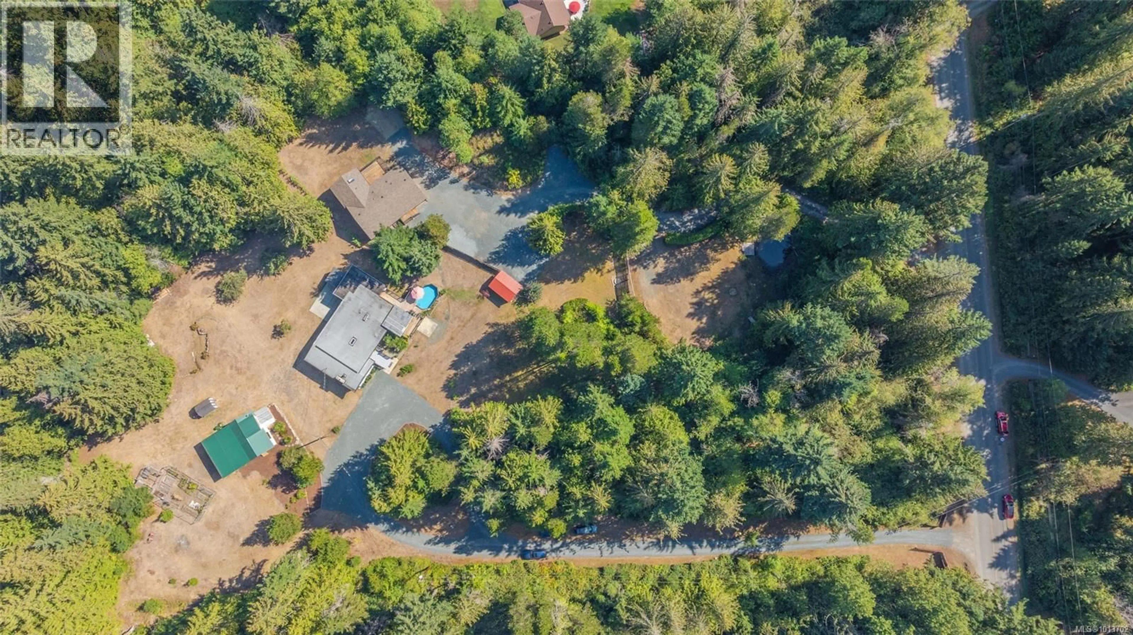 A pic from outside/outdoor area/front of a property/back of a property/a pic from drone, forest/trees view for 1353 ENGLISHMAN RIVER ROAD, Errington British Columbia V0R1V0