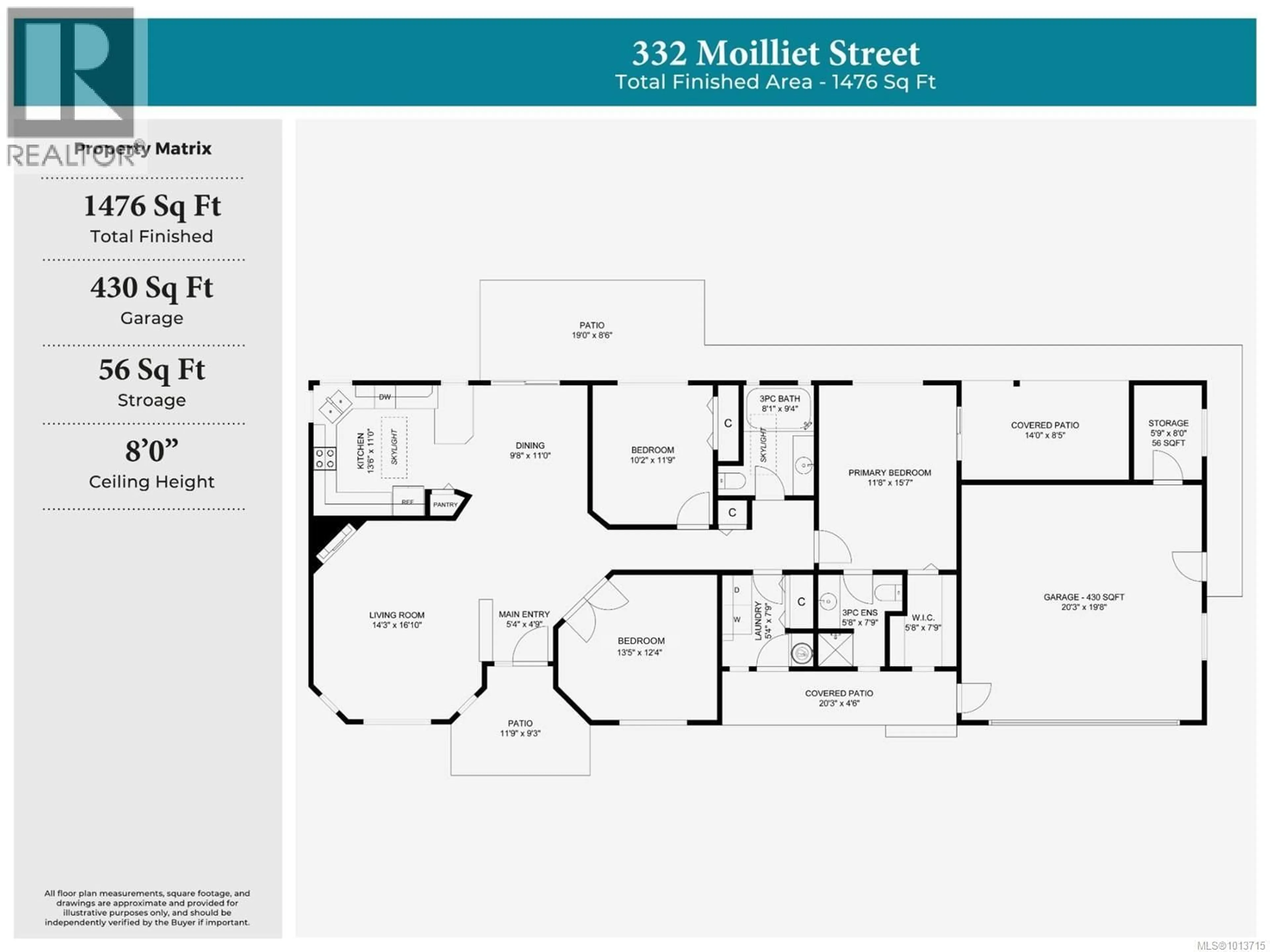 Floor plan for 332 MOILLIET STREET SOUTH, Parksville British Columbia V9P1K1