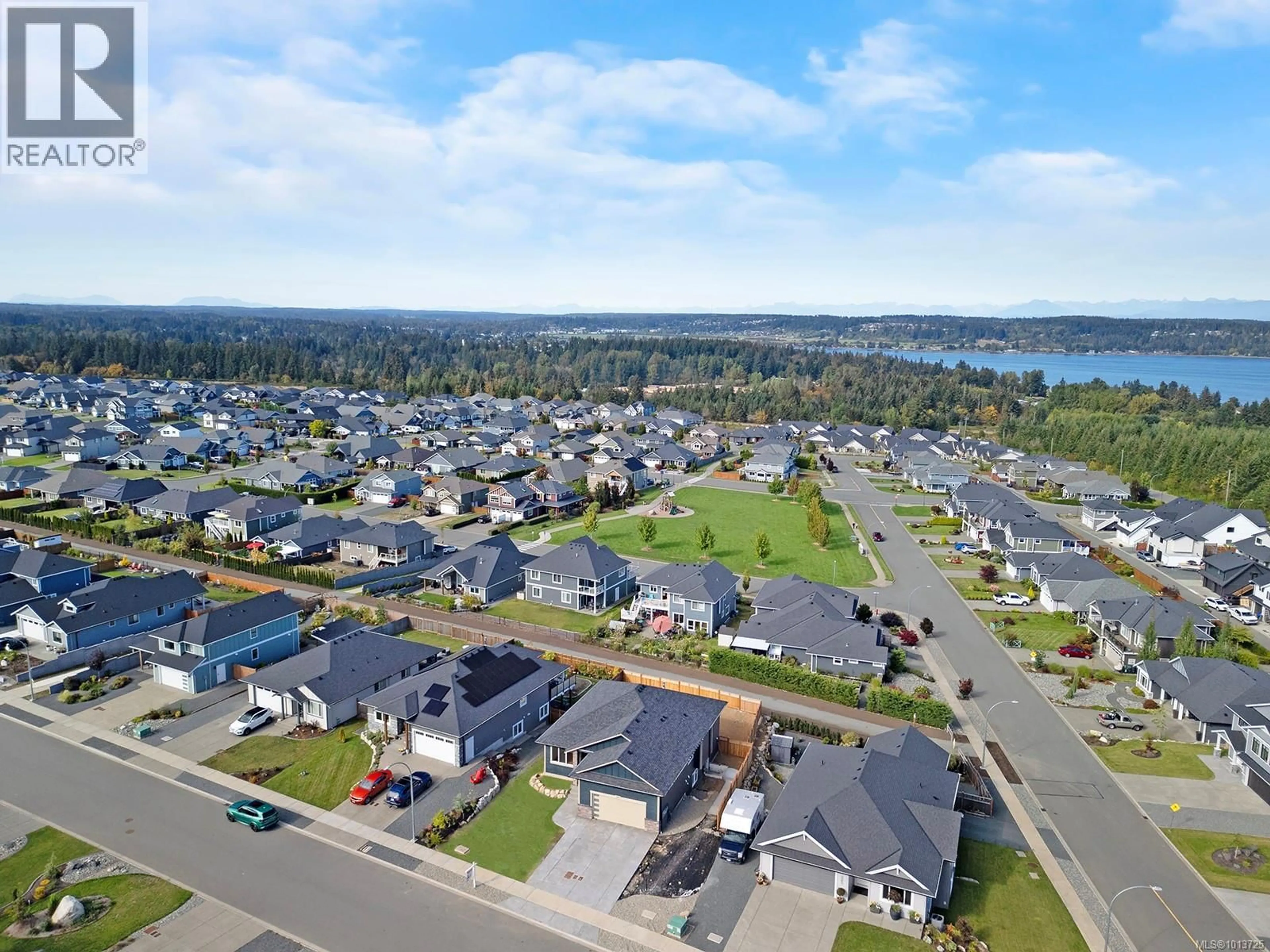 A pic from outside/outdoor area/front of a property/back of a property/a pic from drone, water/lake/river/ocean view for 3287 EAGLEVIEW CRESCENT, Courtenay British Columbia V9B0B6