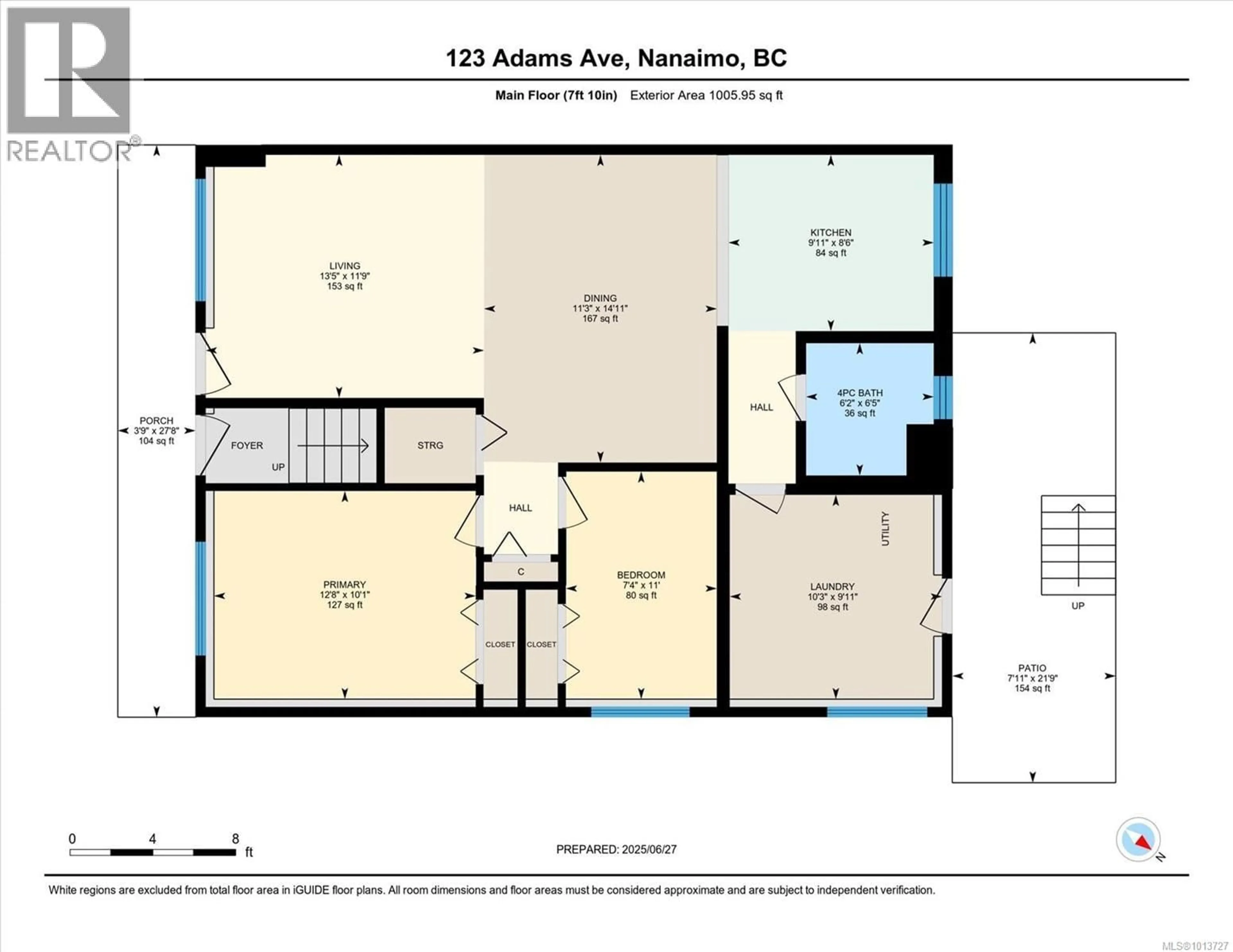 Floor plan for A & B - 123 ADAMS AVENUE, Nanaimo British Columbia V9S4R9
