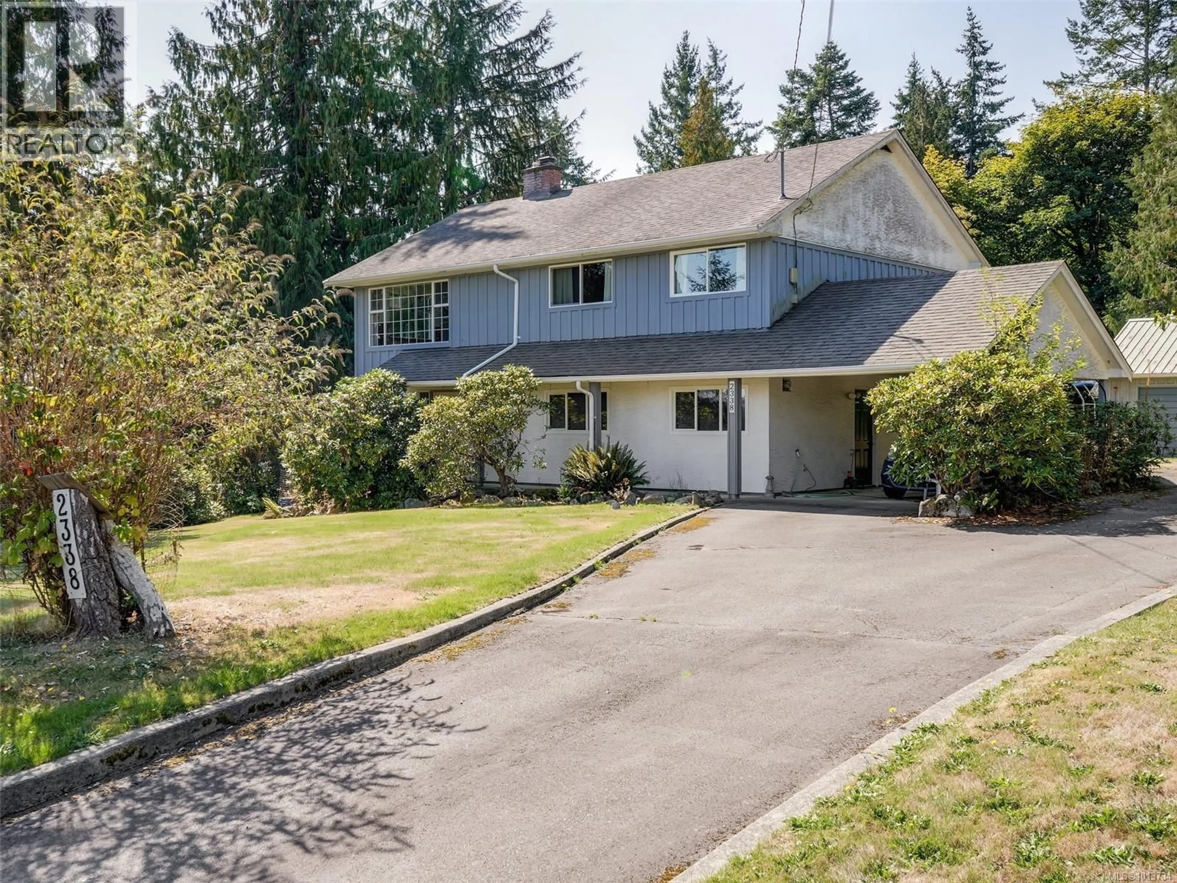 Home with vinyl exterior material, street for 2338 CHURCH ROAD, Sooke British Columbia V9Z0W2