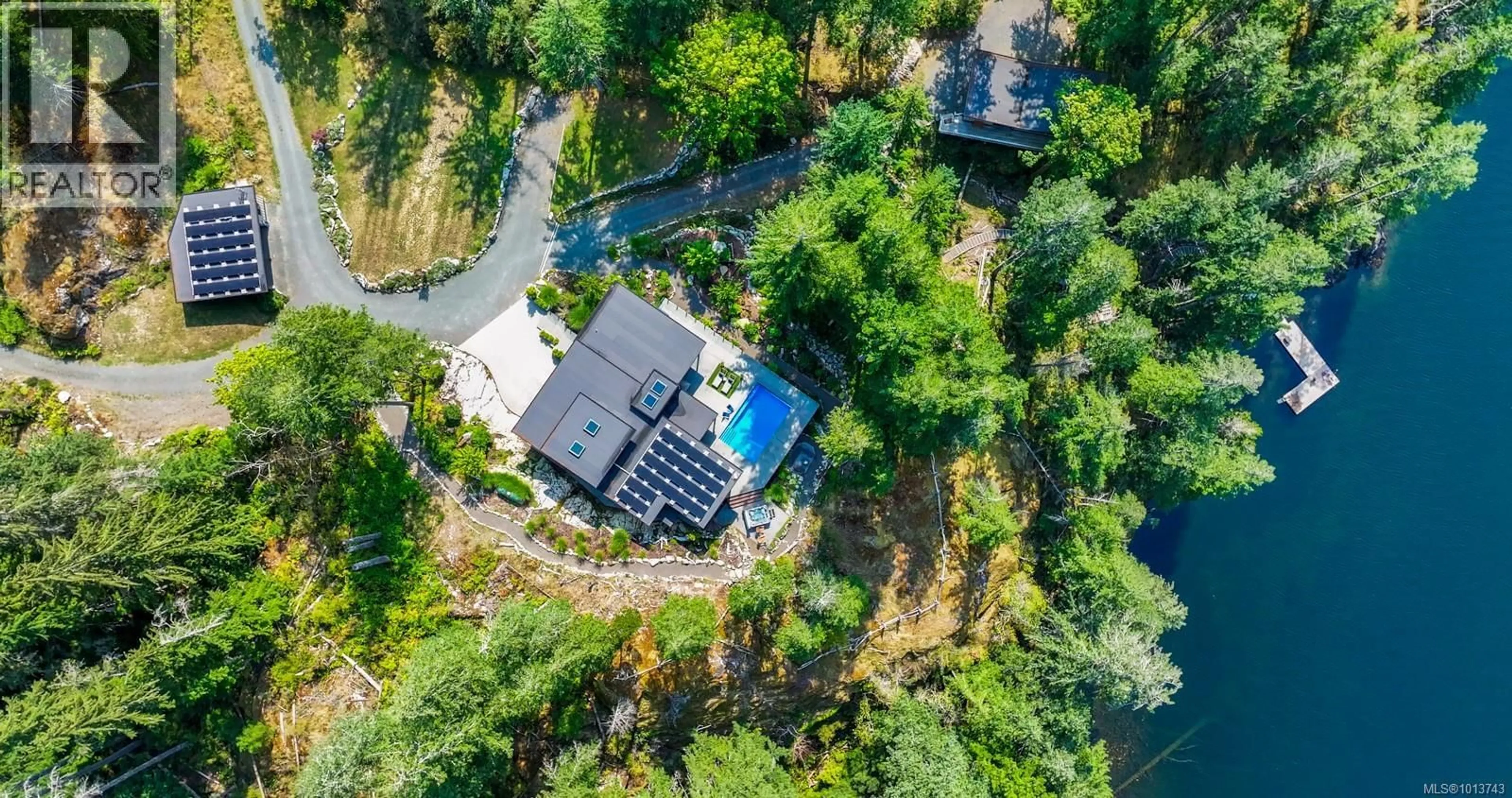 A pic from outside/outdoor area/front of a property/back of a property/a pic from drone, unknown for 2643 SURGE NARROWS ROAD, Quadra Island British Columbia V0P1A7