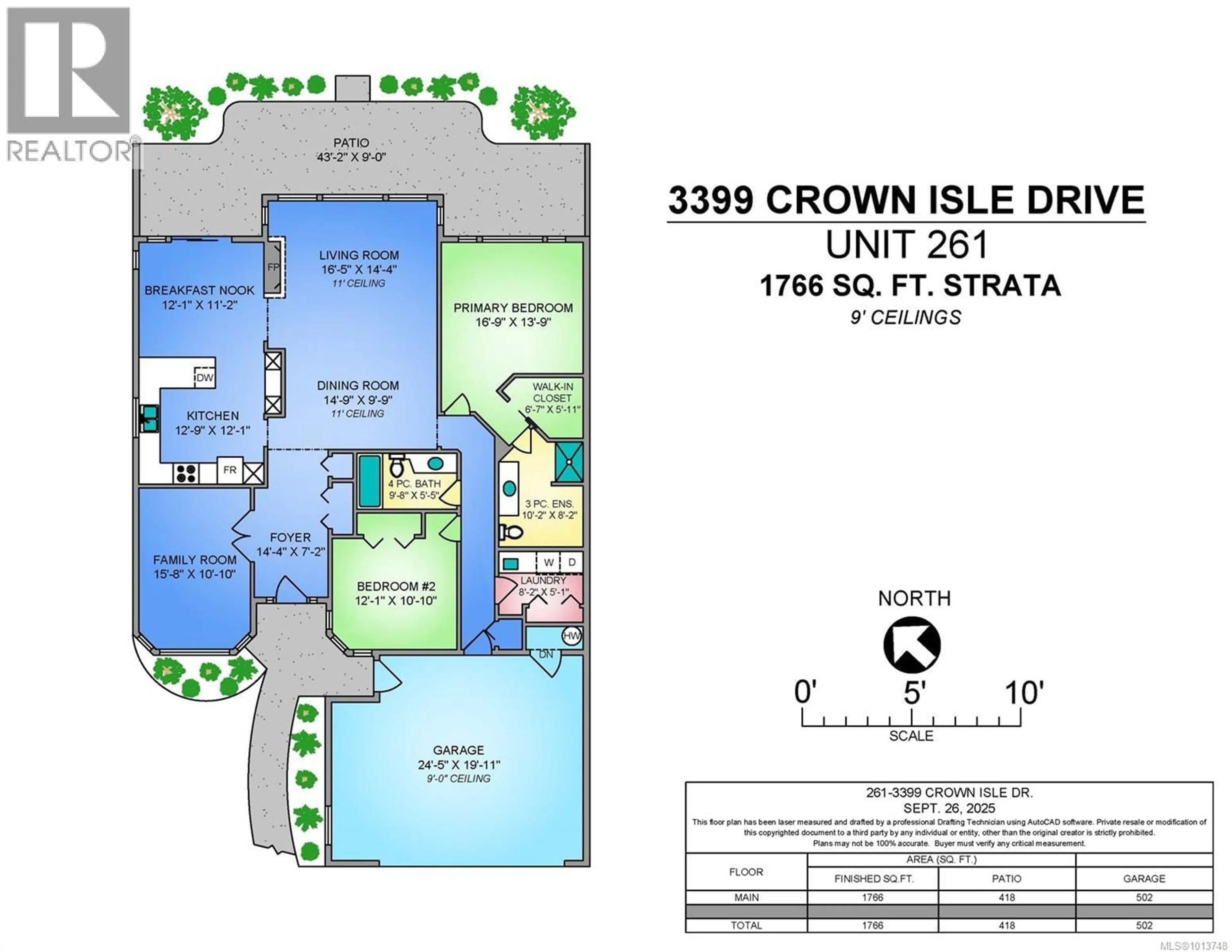 Floor plan for 261 - 3399 CROWN ISLE DRIVE, Courtenay British Columbia V9N9X7