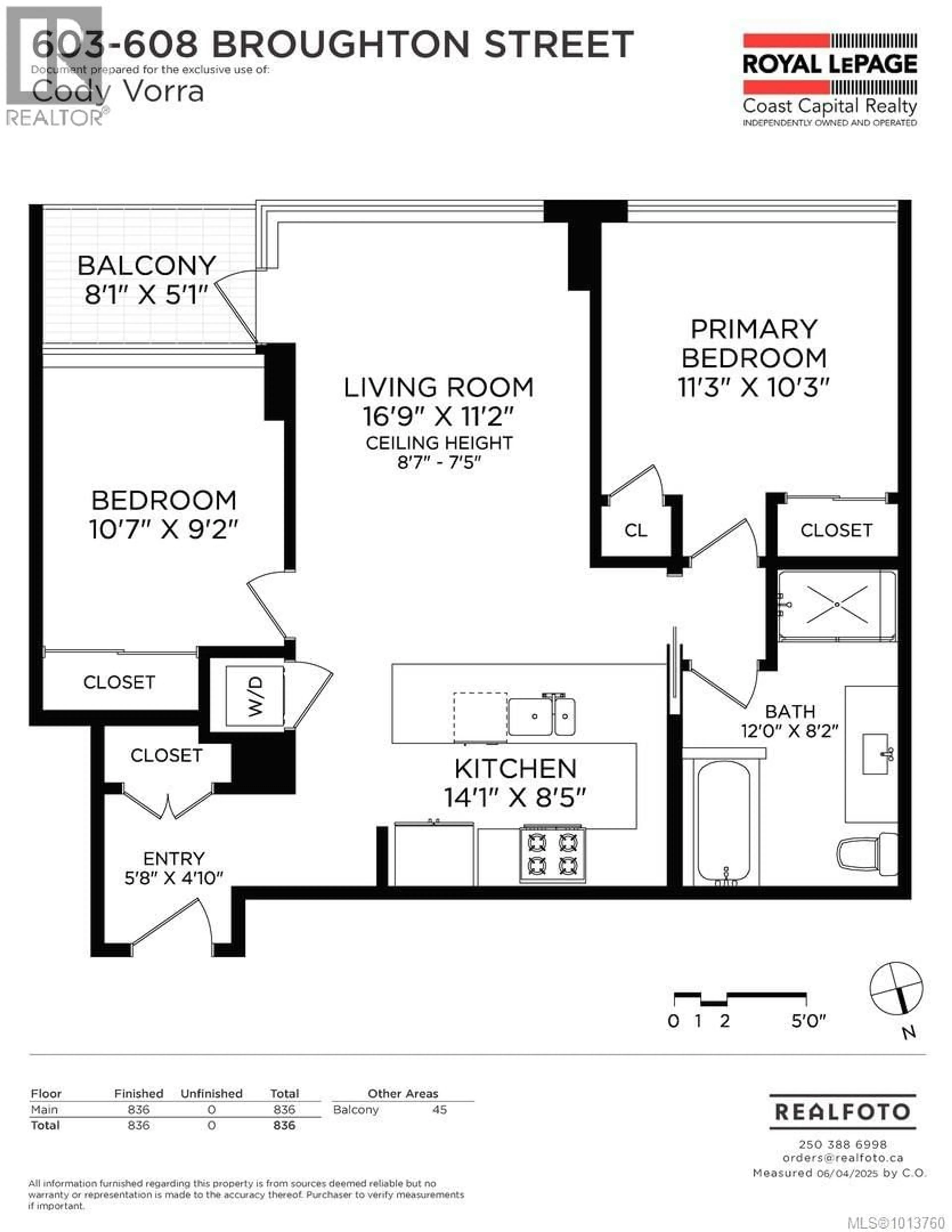 Floor plan for 603 - 608 BROUGHTON STREET, Victoria British Columbia V8W1C7