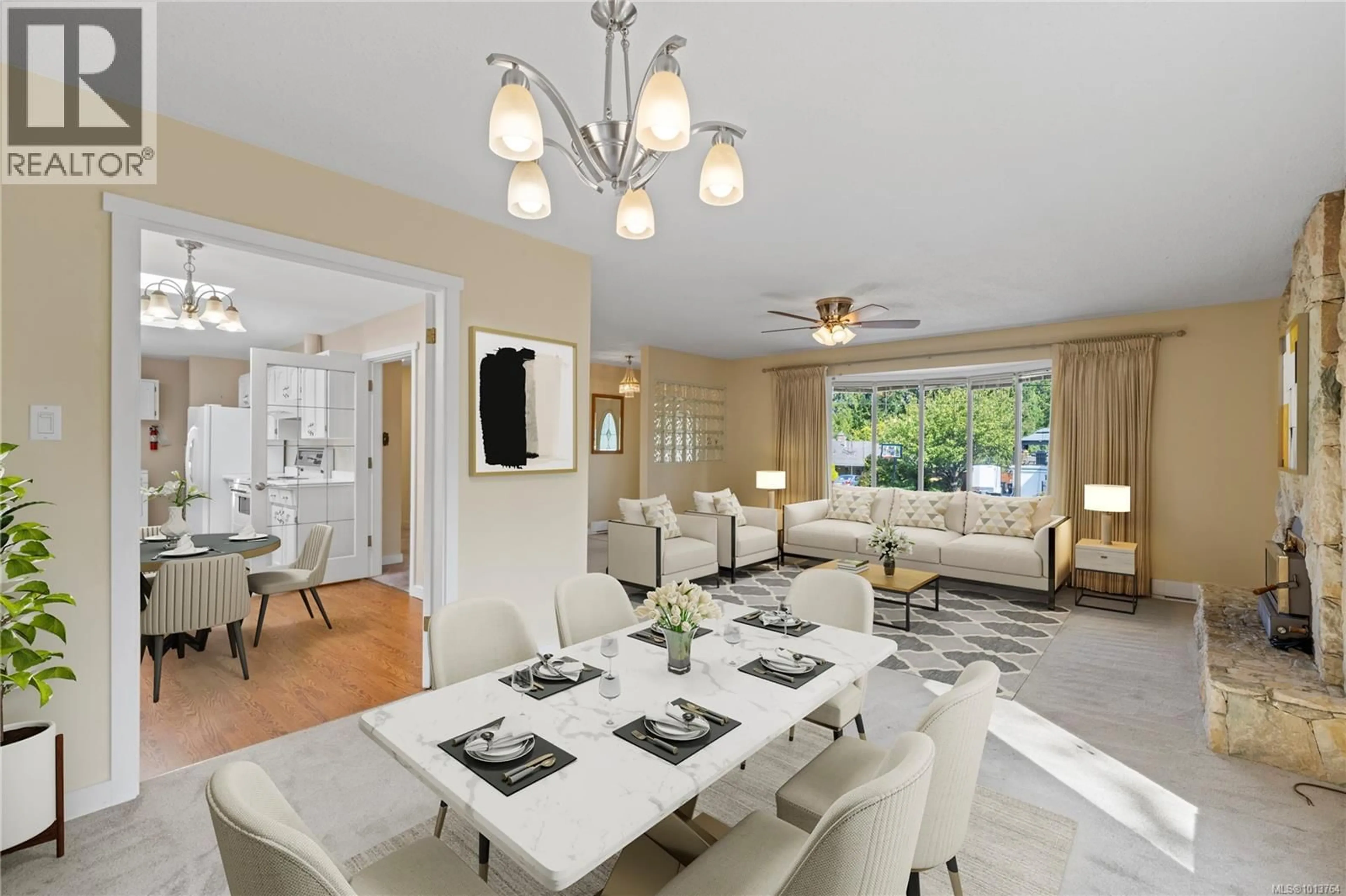 Living room with furniture, ceramic/tile floor for 1058 WOOD DUCK PLACE, Qualicum Beach British Columbia V9K1E2