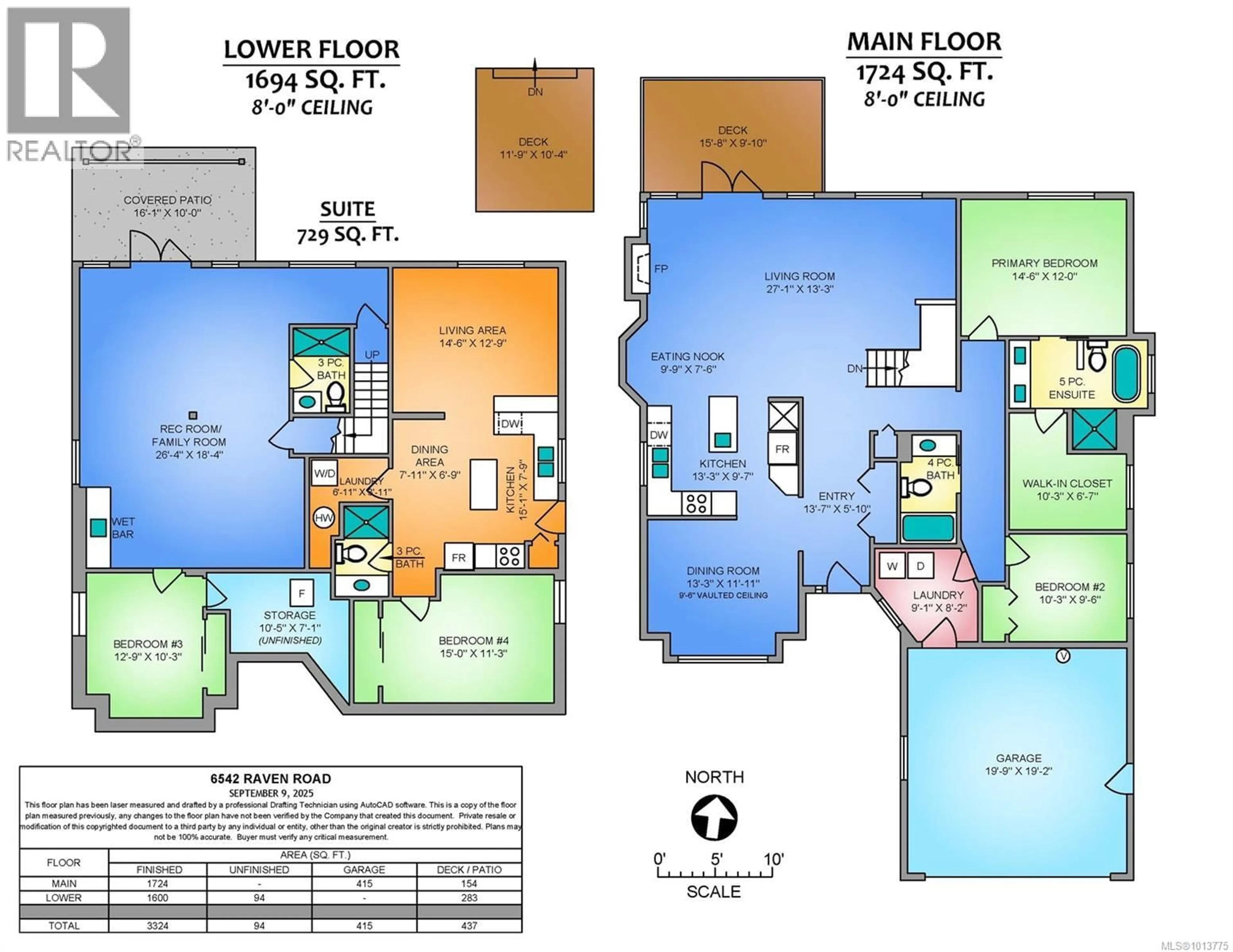 Floor plan for 6542 RAVEN ROAD, Nanaimo British Columbia V9V1R1