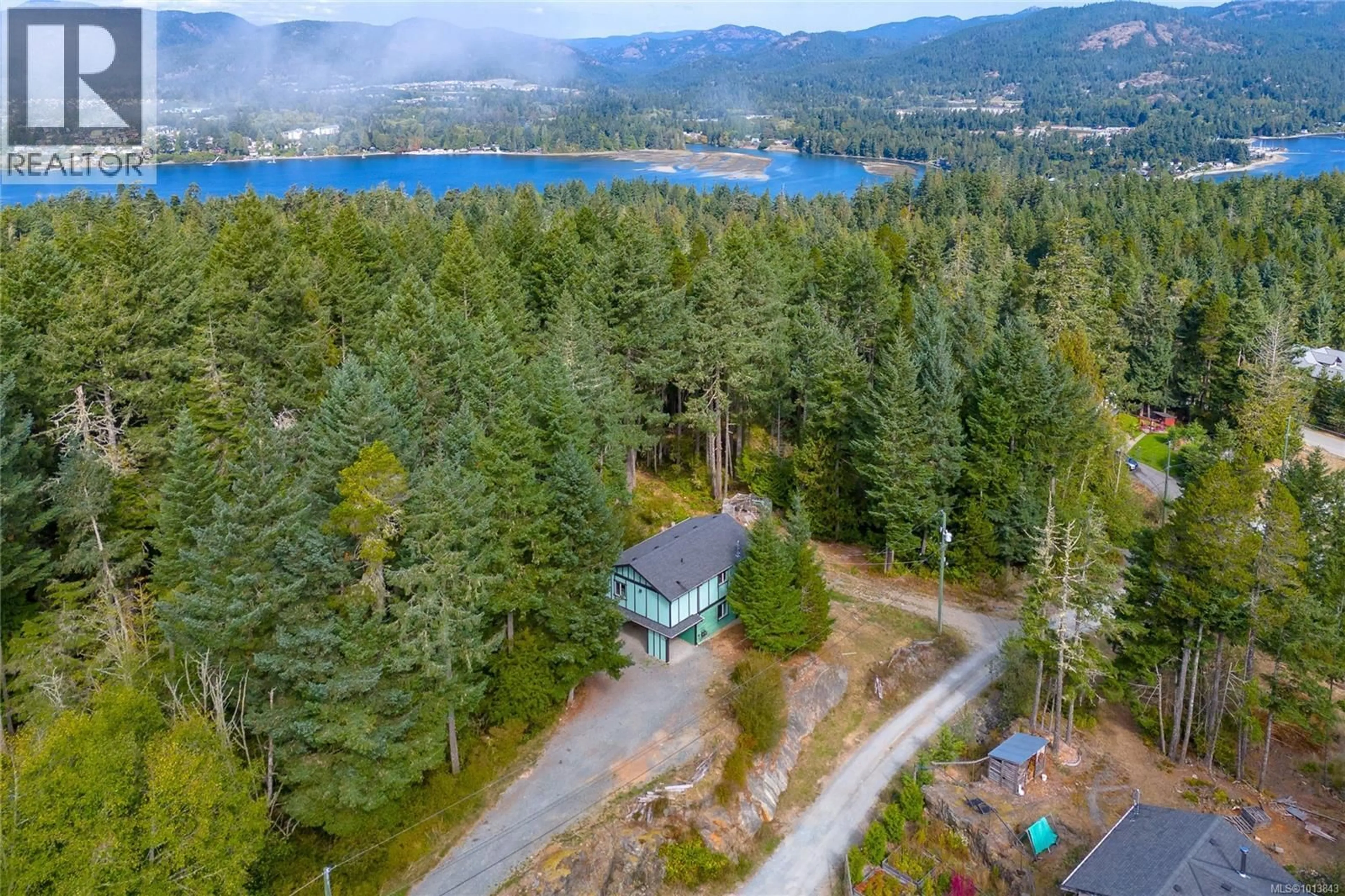 A pic from outside/outdoor area/front of a property/back of a property/a pic from drone, water/lake/river/ocean view for 1668 COLE ROAD, Sooke British Columbia V9Z1A9