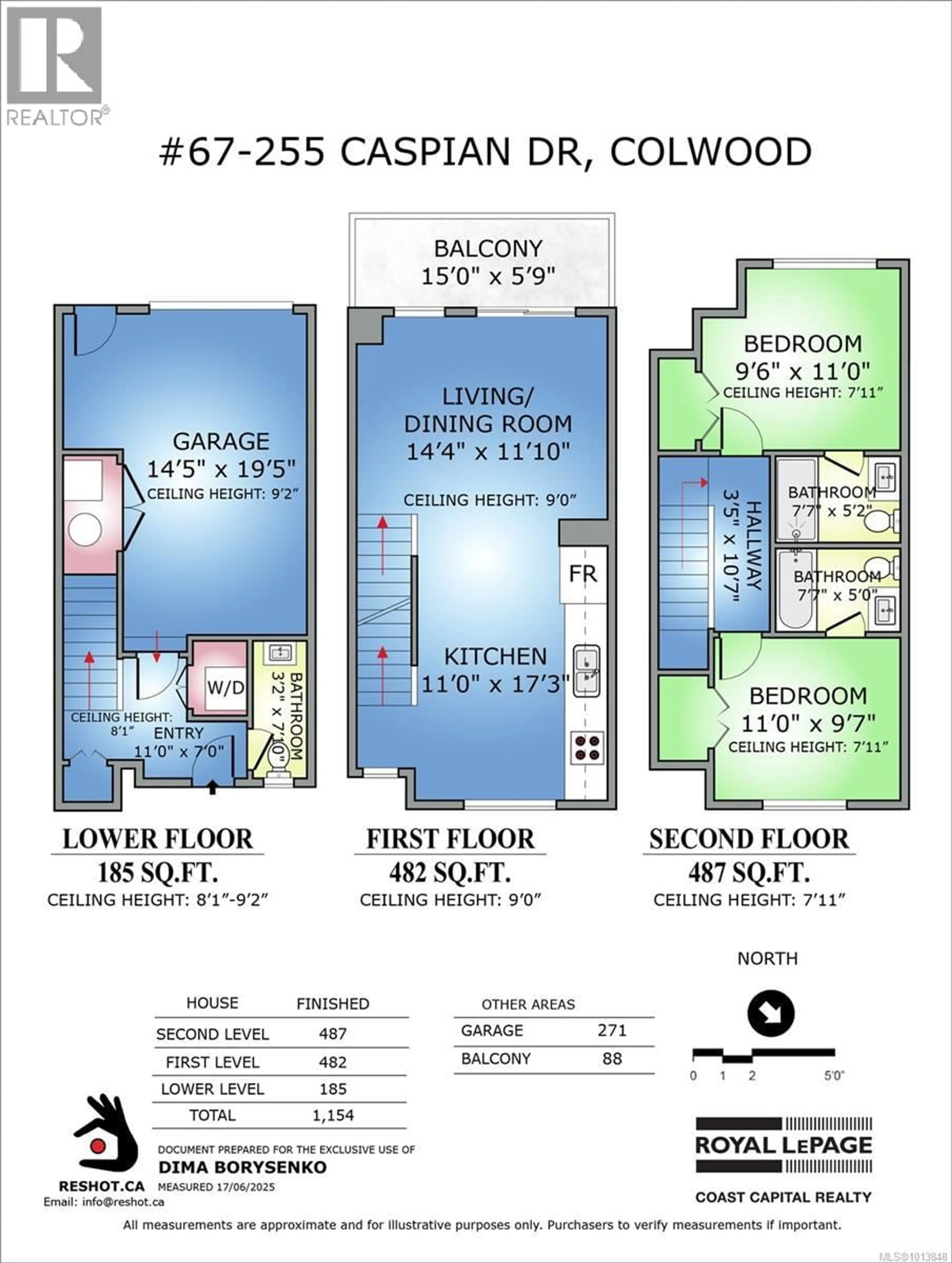 Floor plan for 67 - 255 CASPIAN DRIVE, Colwood British Columbia V9C3E2