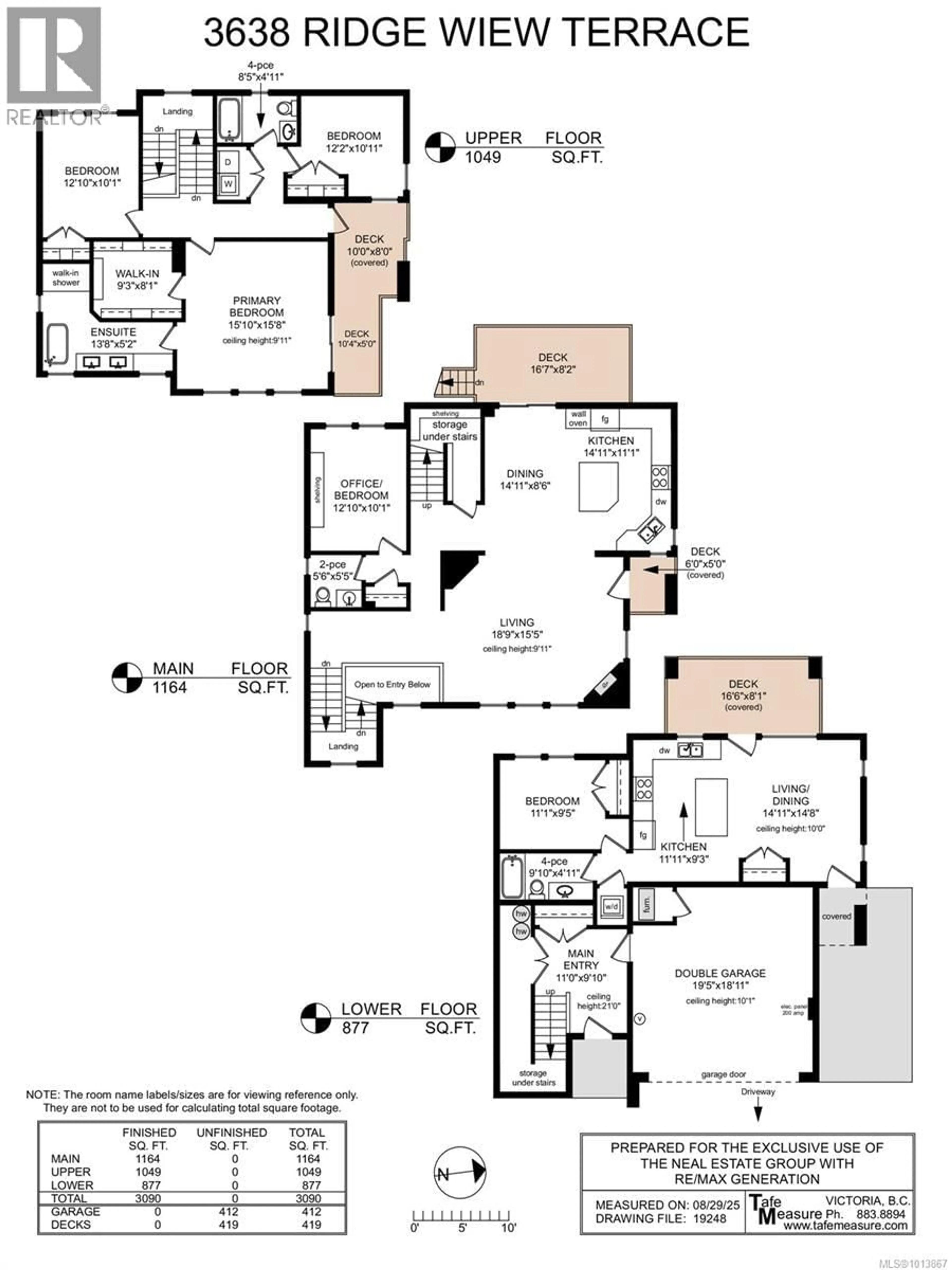 Floor plan for 3638 RIDGE VIEW TERRACE, Colwood British Columbia V9C0M3