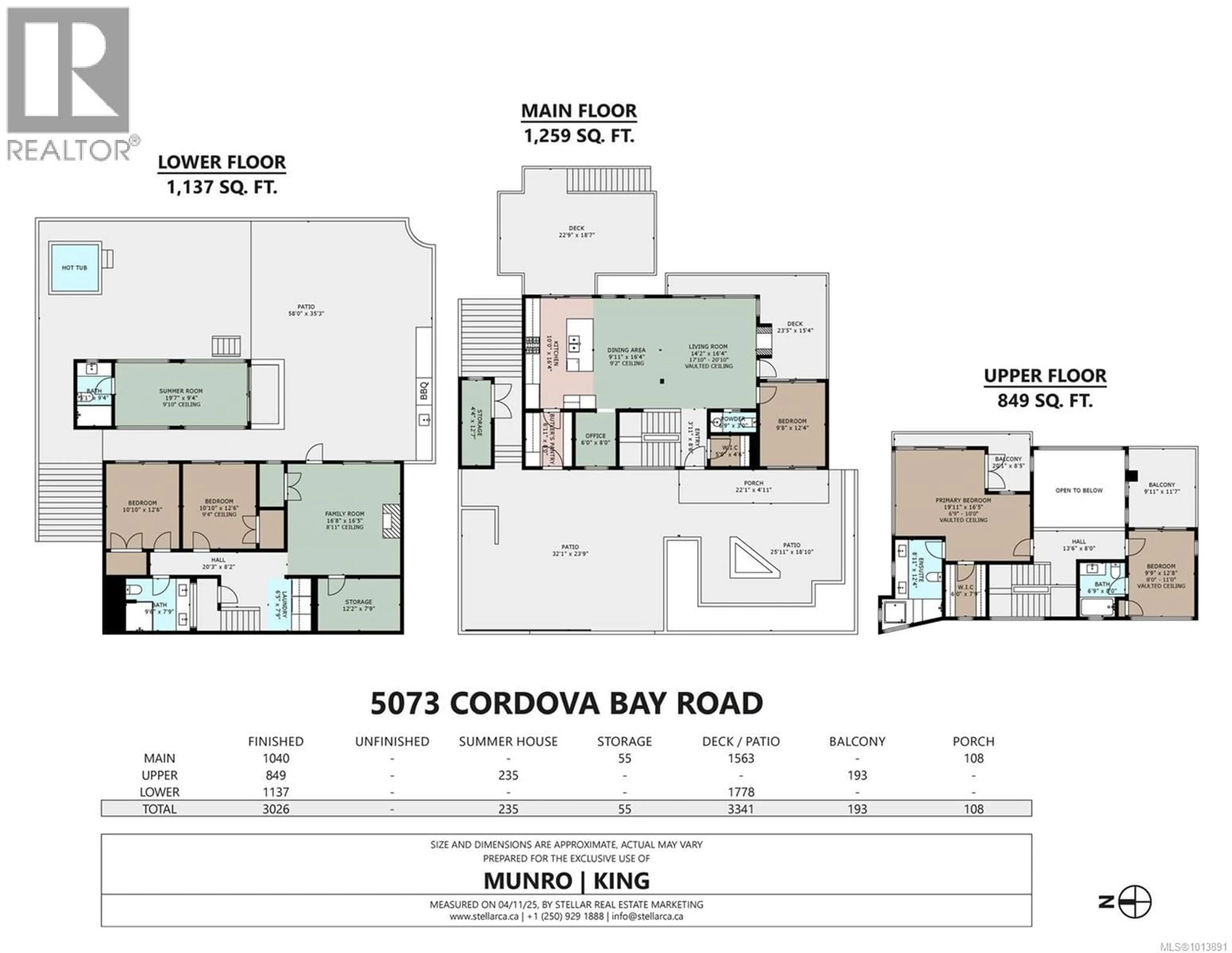 Floor plan for 5073 CORDOVA BAY ROAD, Saanich British Columbia V8Y2K1