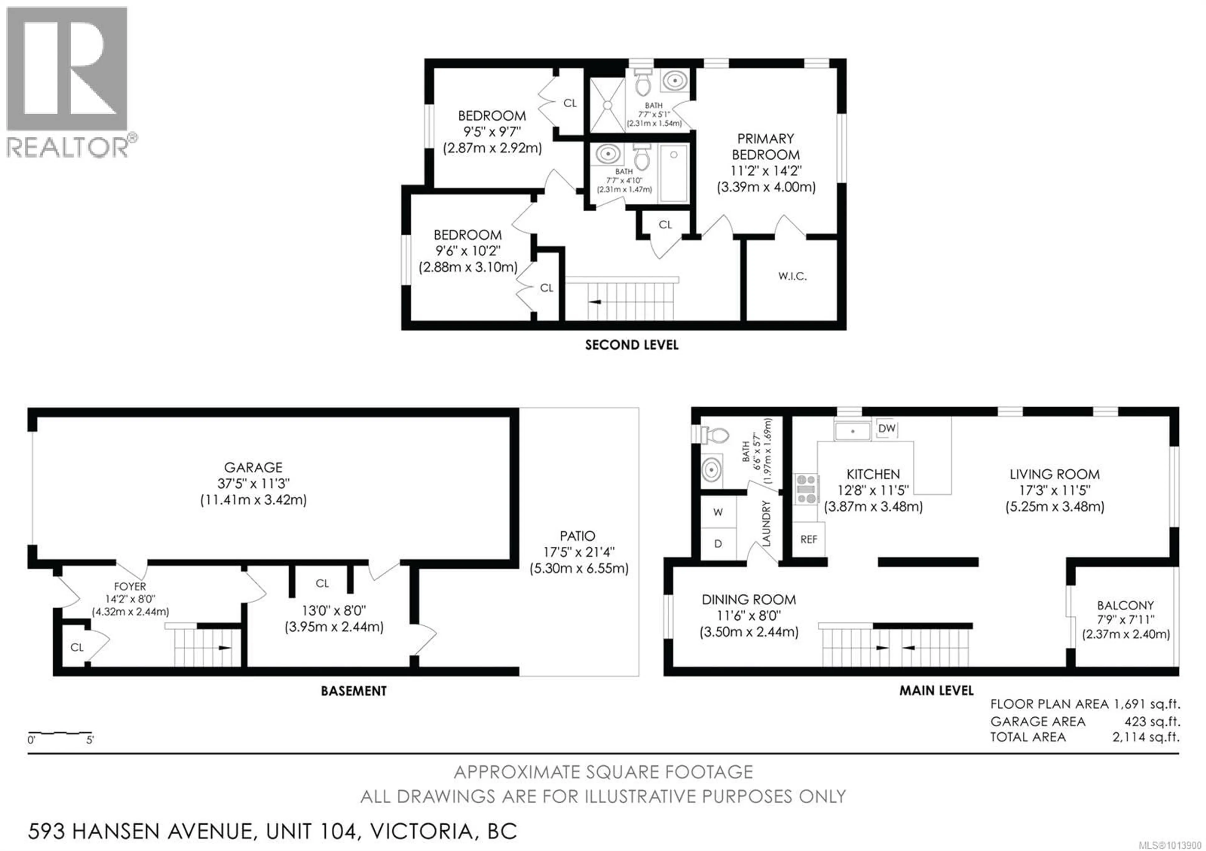 Floor plan for 104 - 593 HANSEN AVENUE, Langford British Columbia V9B3G9