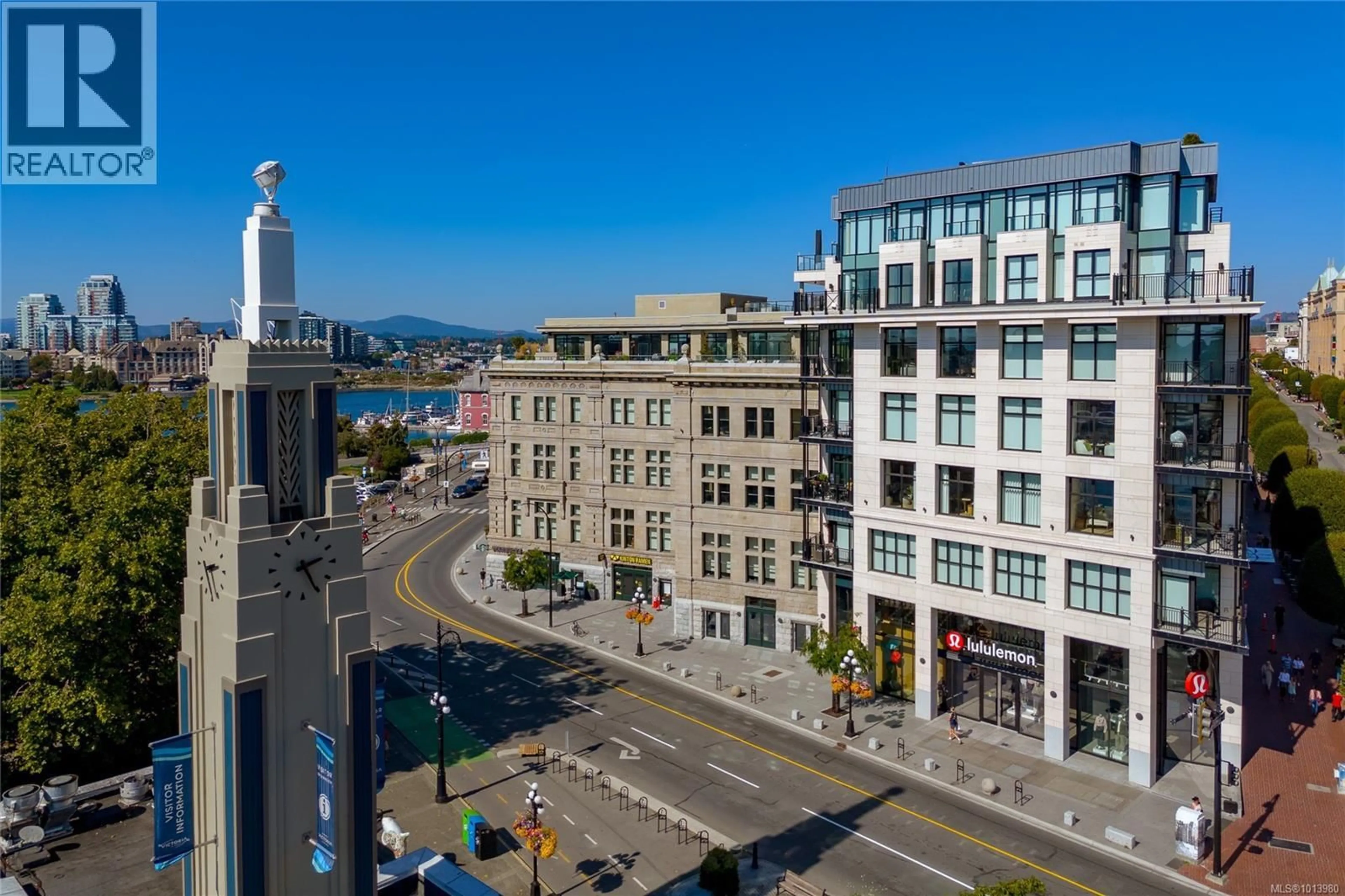 A pic from outside/outdoor area/front of a property/back of a property/a pic from drone, city buildings view from balcony for 314 - 521 COURTNEY STREET, Victoria British Columbia V8W0G6