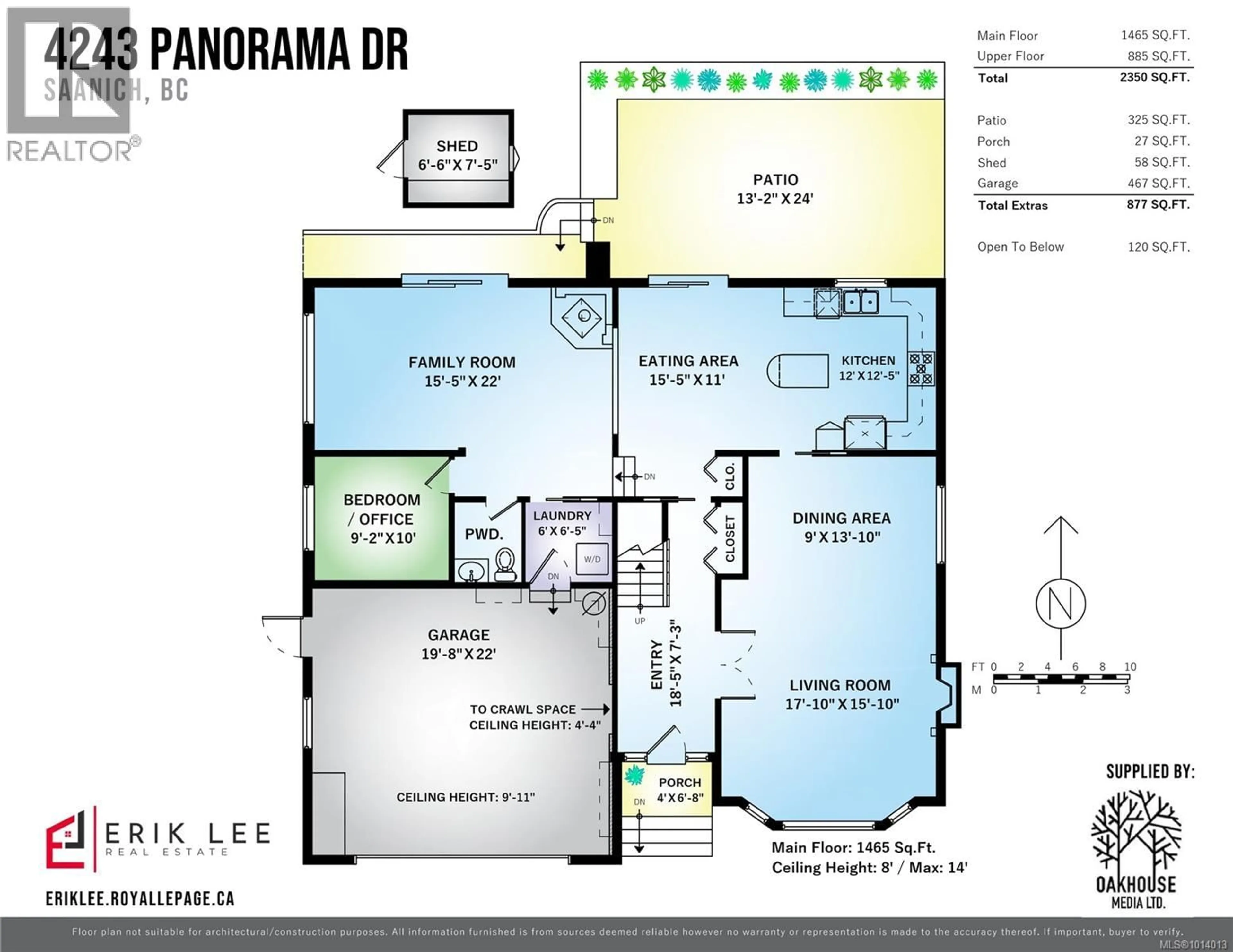 Floor plan for 4243 PANORAMA DRIVE, Saanich British Columbia V8X4W8