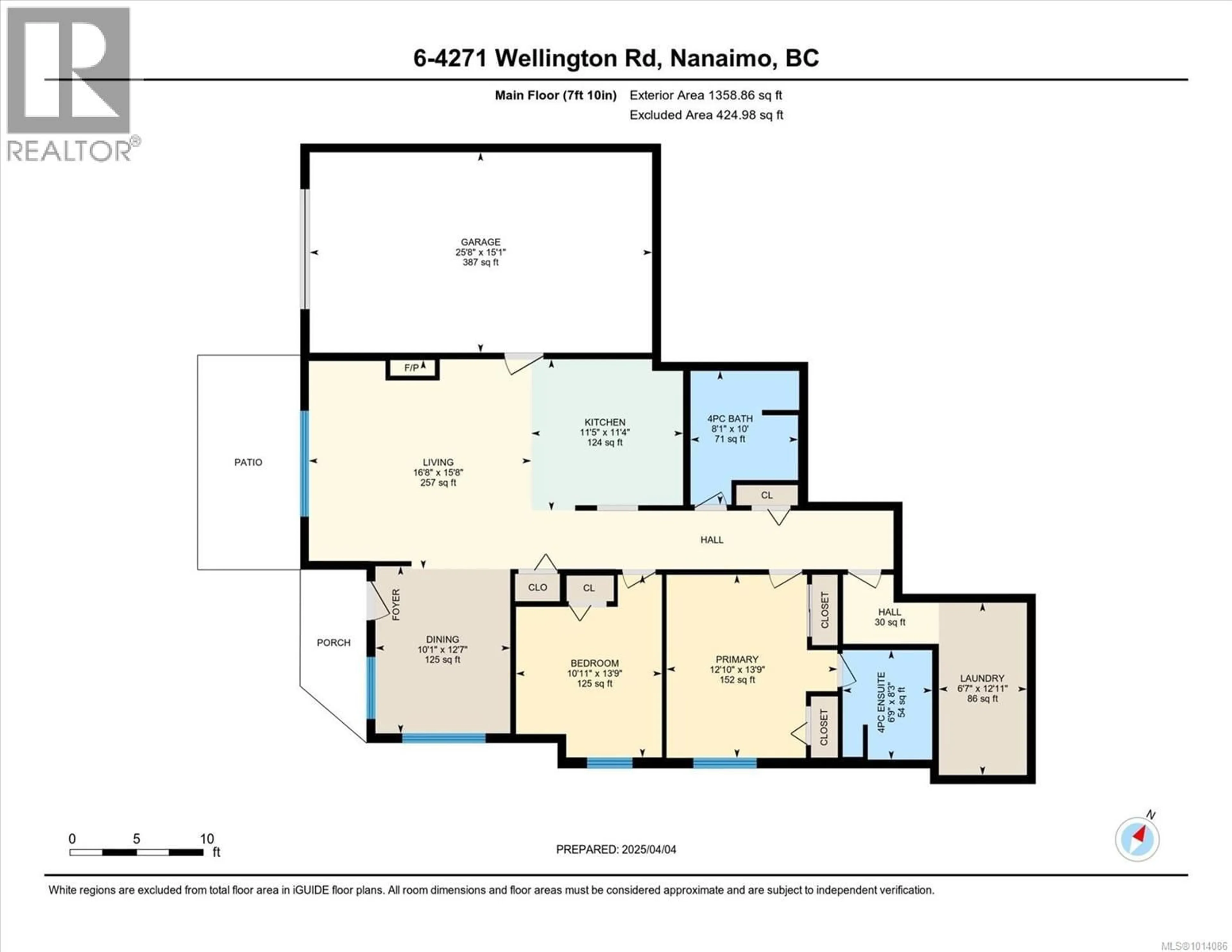 Floor plan for 6 - 4271 WELLINGTON ROAD, Nanaimo British Columbia V9T2H2
