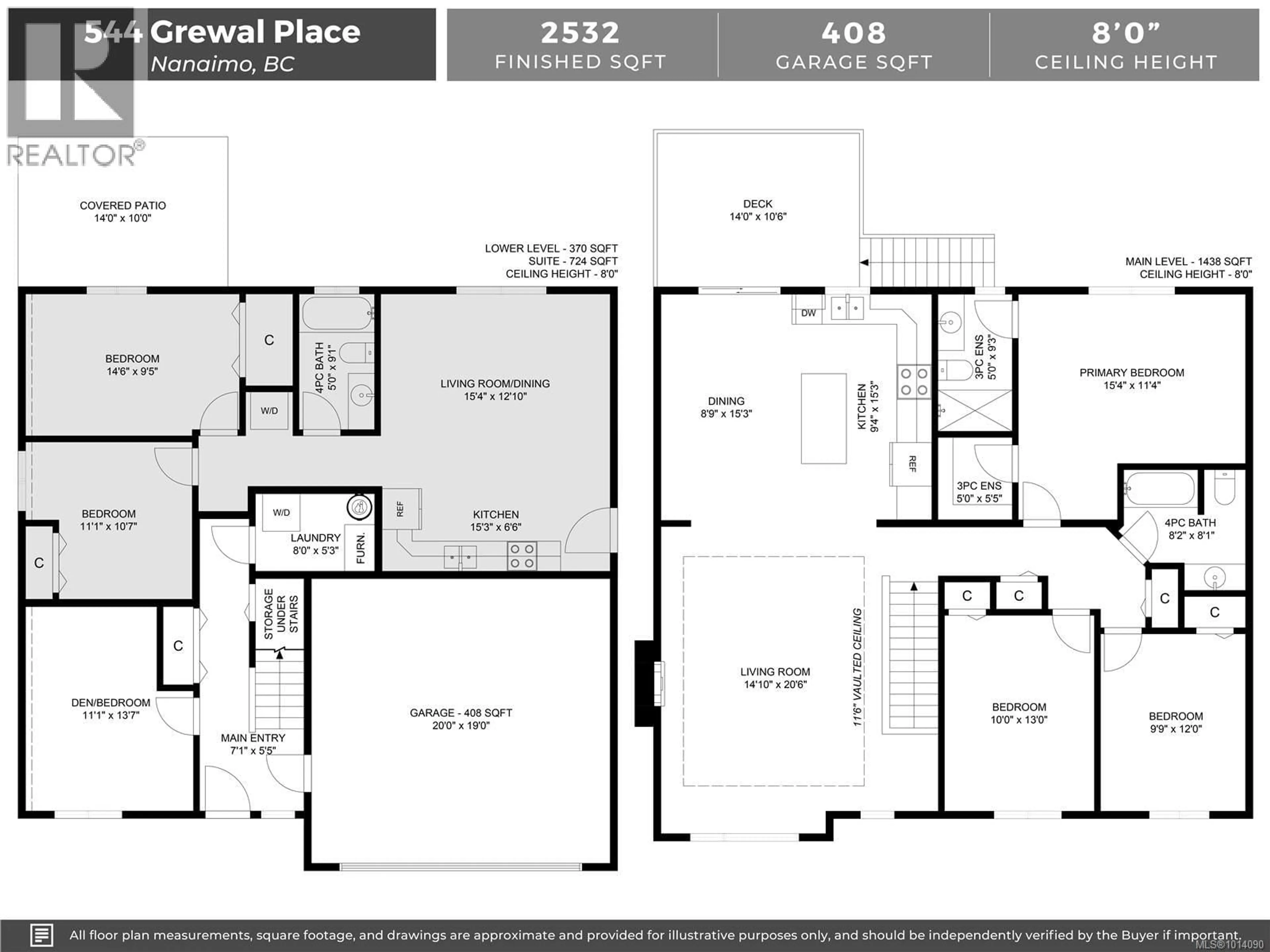 Floor plan for 544 GREWAL PLACE, Nanaimo British Columbia V9R0H8