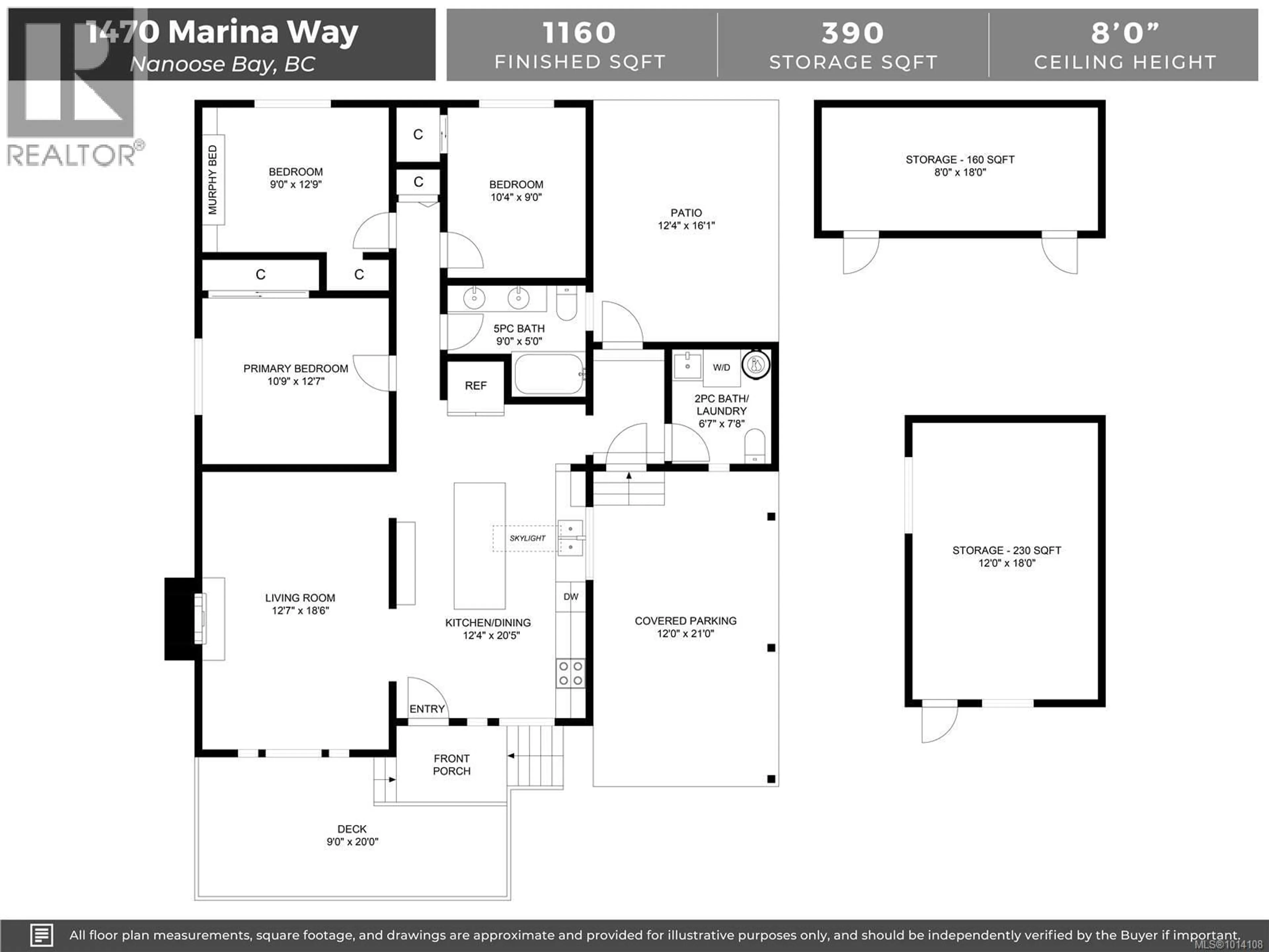 Floor plan for 1470 MARINA WAY, Nanoose Bay British Columbia V9P9B6
