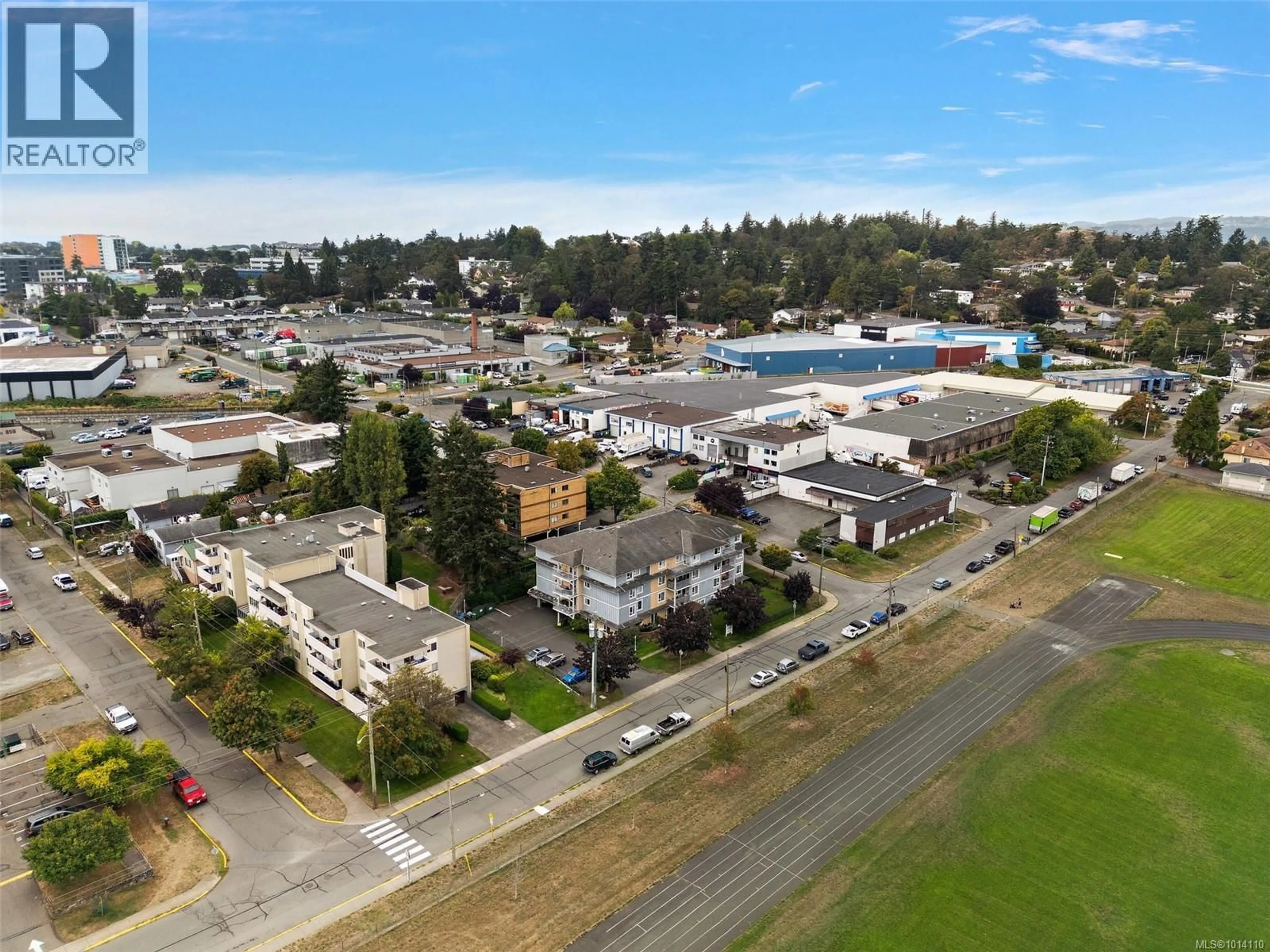 A pic from outside/outdoor area/front of a property/back of a property/a pic from drone, street for 205 - 885 ELLERY STREET, Esquimalt British Columbia V9A4R8