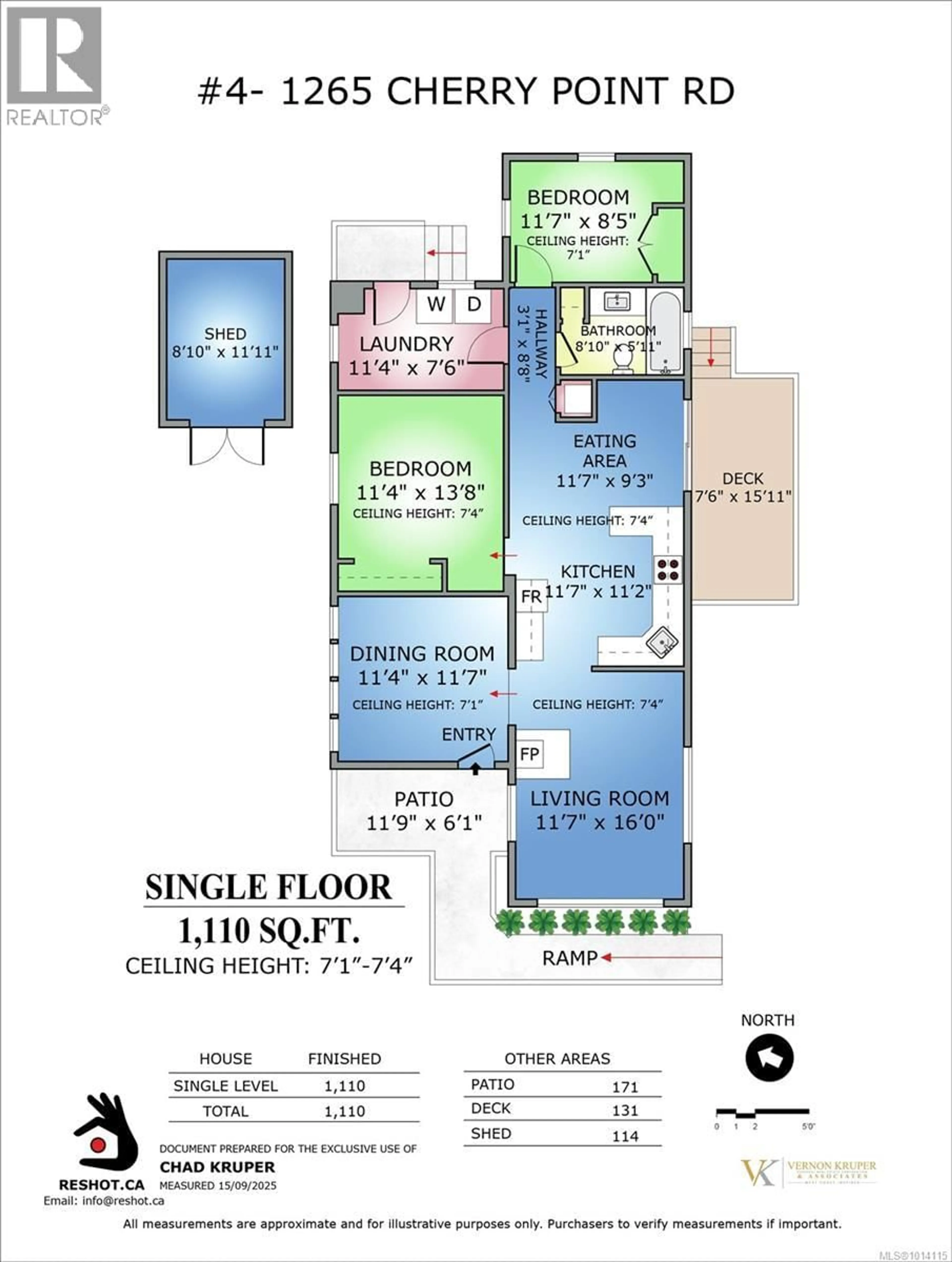 Floor plan for 4 - 1265 CHERRY POINT ROAD, Cowichan Bay British Columbia V0R1N2