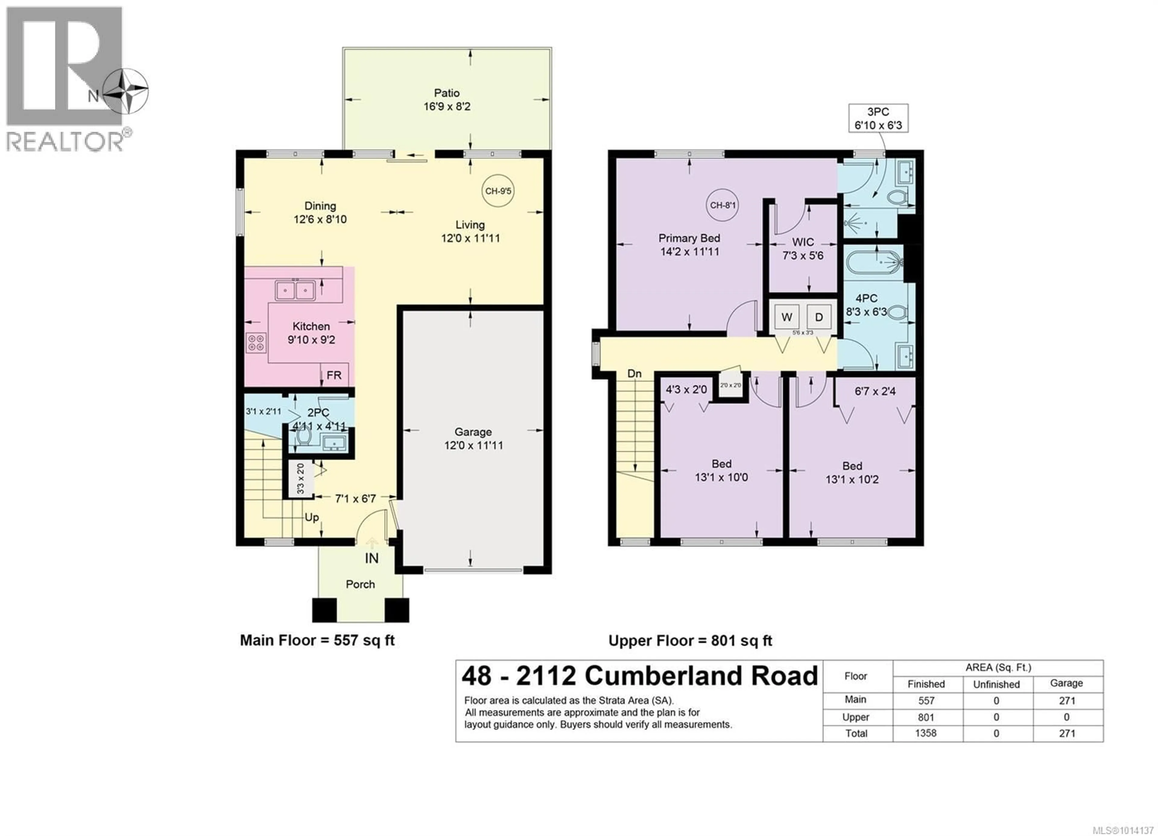 Floor plan for 48 - 2112 CUMBERLAND ROAD, Courtenay British Columbia V9N2E9