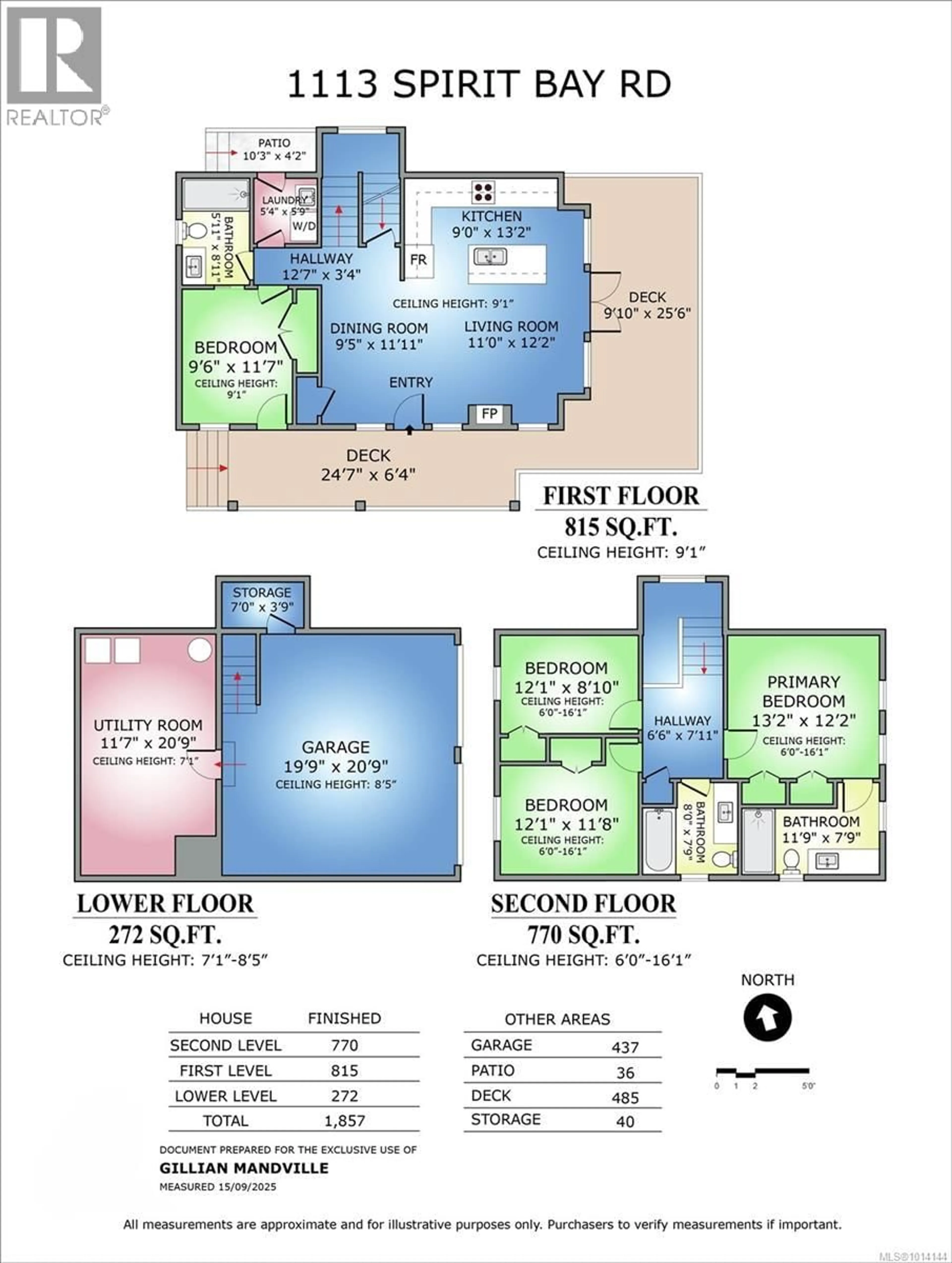 Floor plan for 1113 SPIRIT BAY ROAD, Sooke British Columbia V9Z1N6
