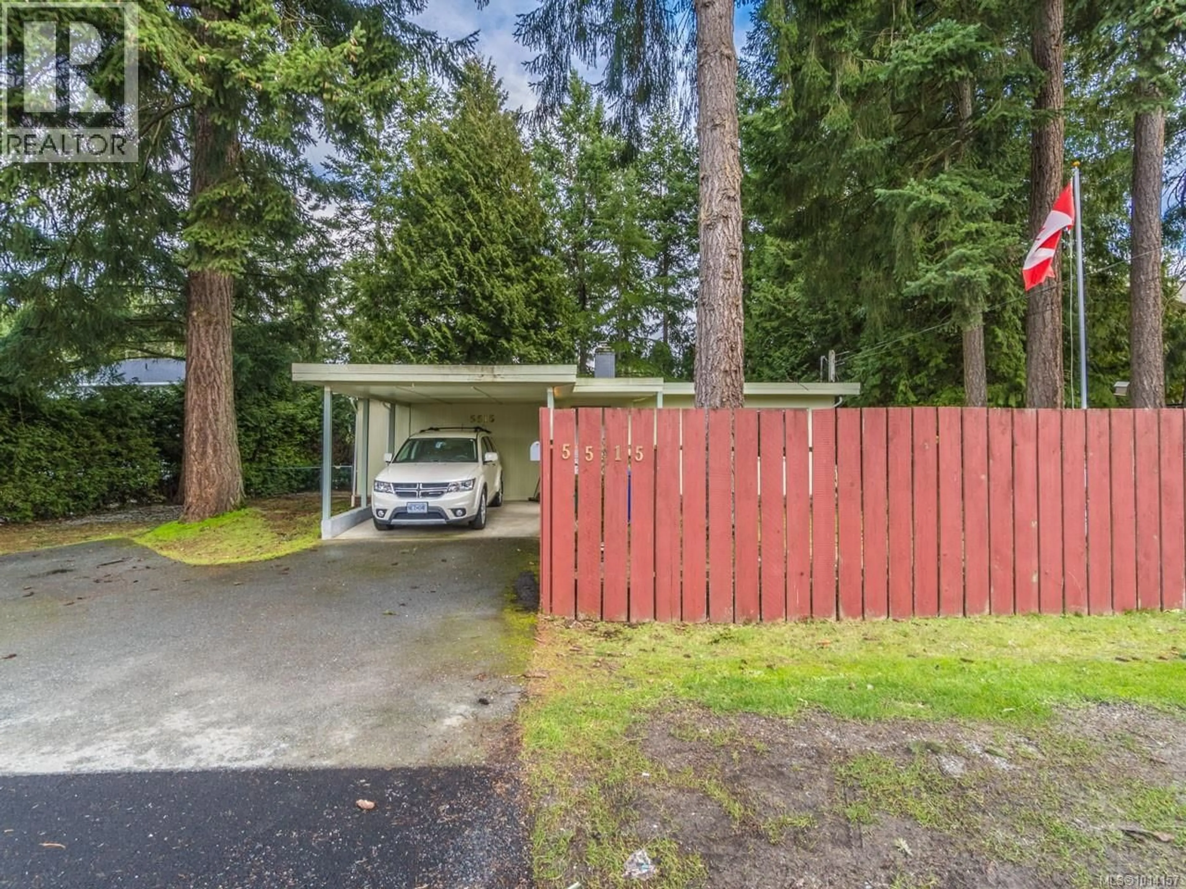 A pic from outside/outdoor area/front of a property/back of a property/a pic from drone, forest/trees view for 5515 TURNER ROAD, Nanaimo British Columbia V9T5M4
