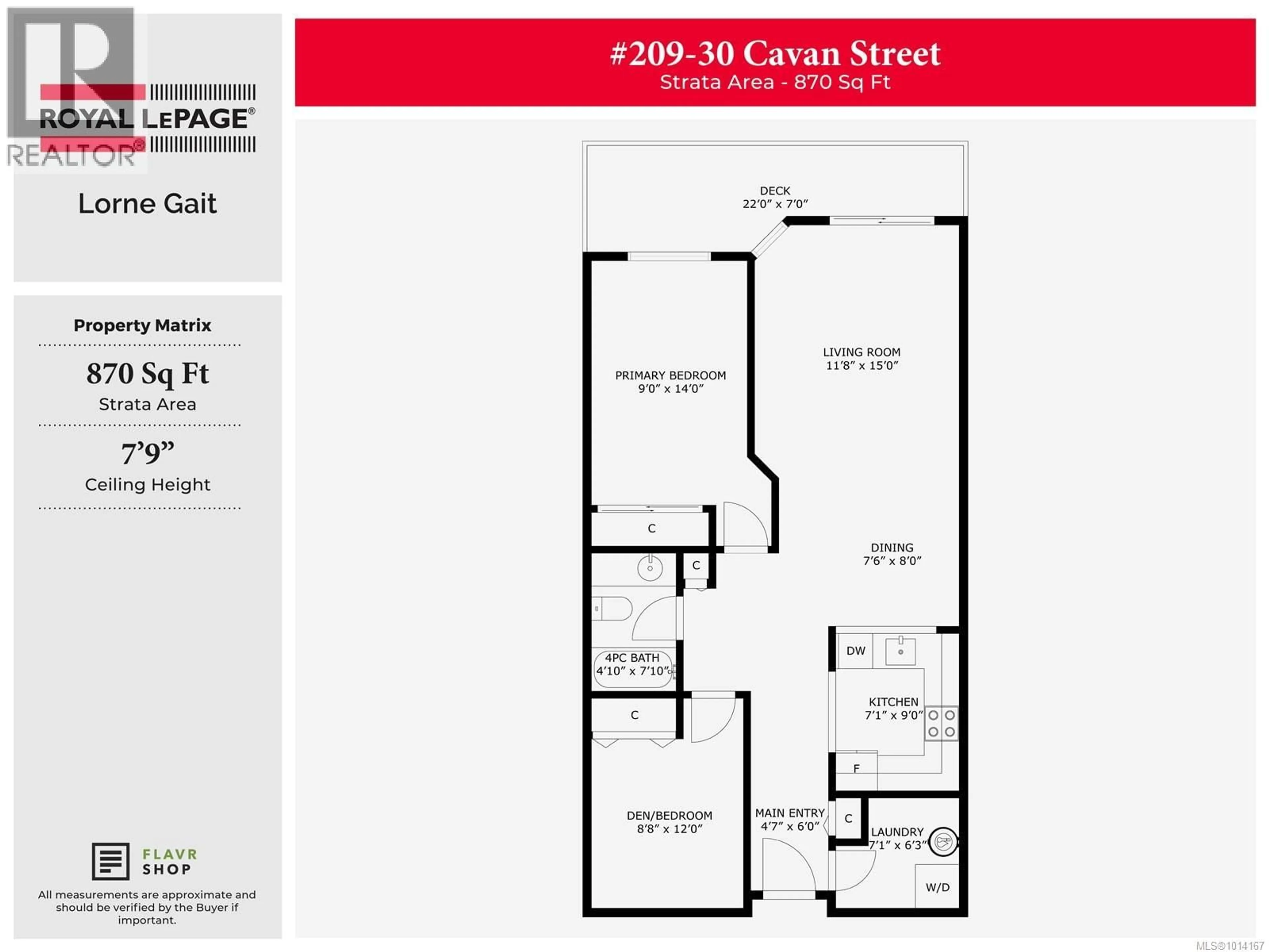 Floor plan for 209 - 30 CAVAN STREET, Nanaimo British Columbia V9R6K3