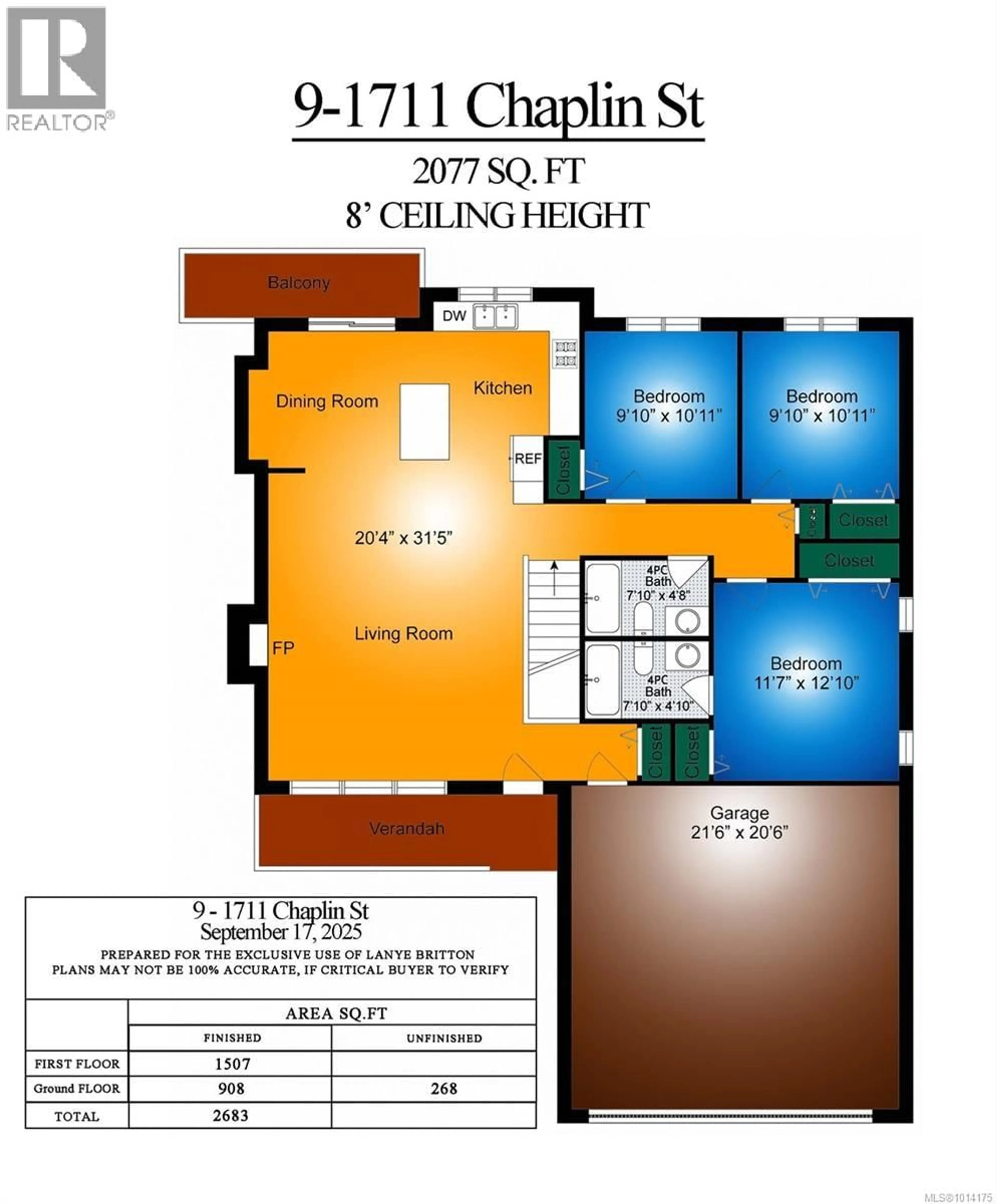 Floor plan for 9 - 1711 CHAPLIN STREET, Crofton British Columbia V0R1R0