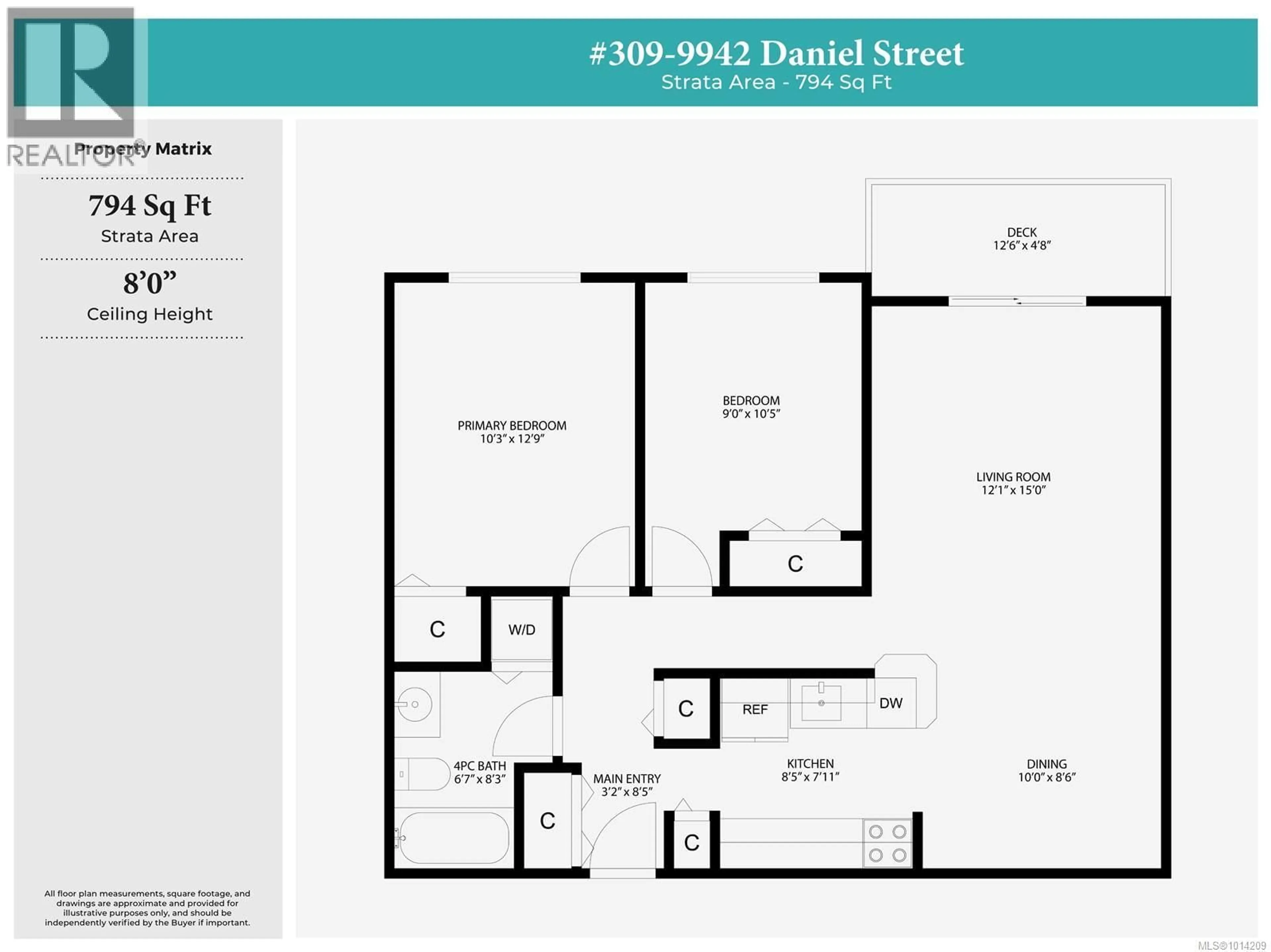 Floor plan for 309 - 9942 DANIEL STREET, Chemainus British Columbia V0R1K1
