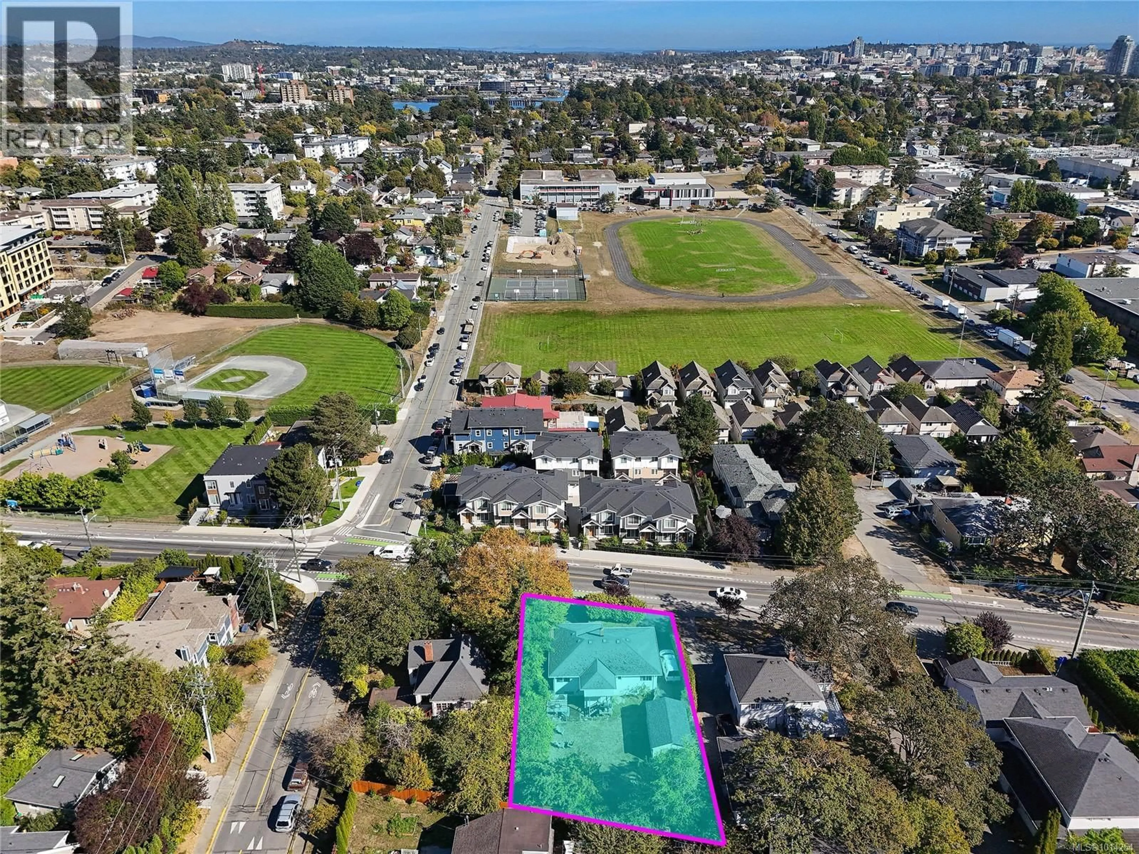 A pic from outside/outdoor area/front of a property/back of a property/a pic from drone, street for 826 LAMPSON STREET, Esquimalt British Columbia V9A6B2