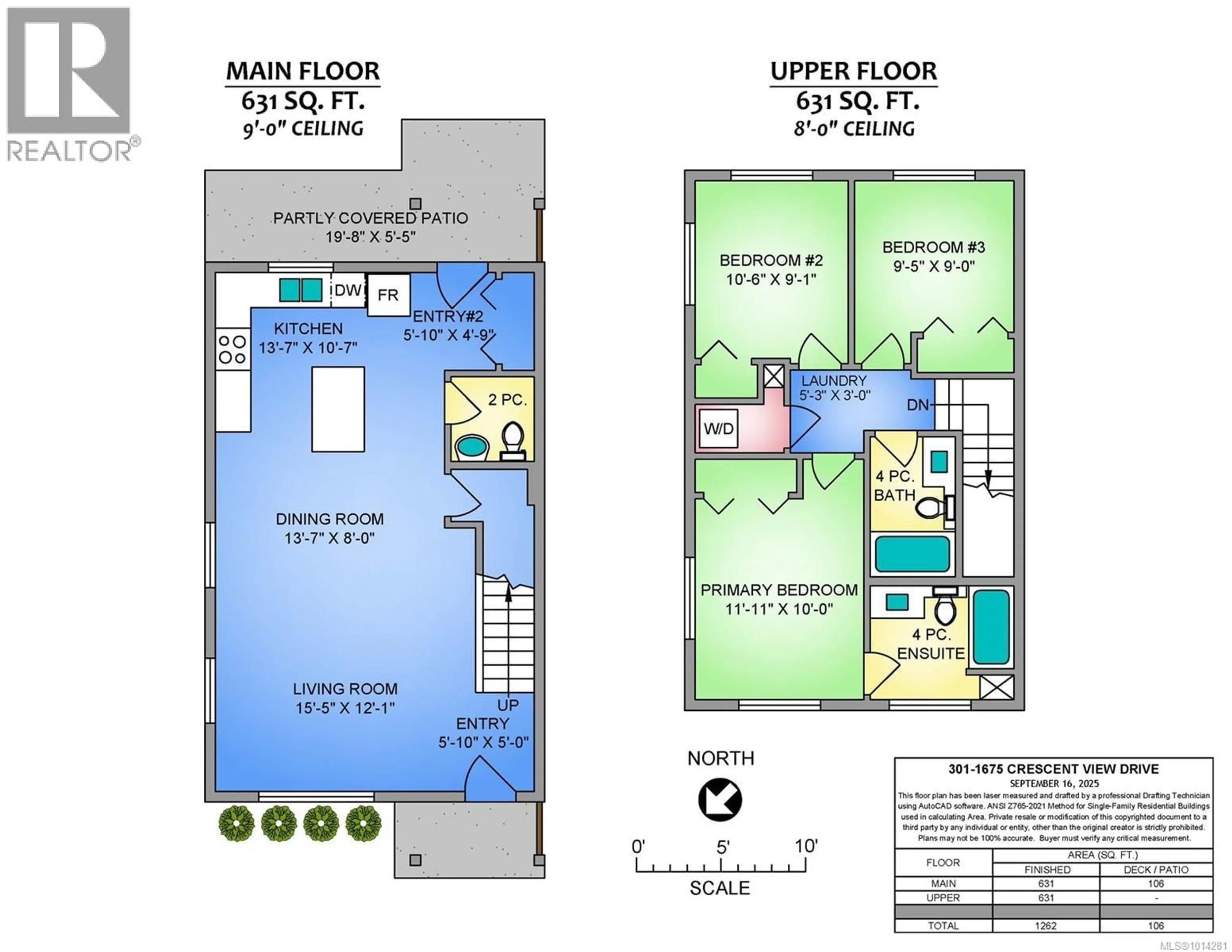 Floor plan for 301 - 1675 CRESCENT VIEW DRIVE, Nanaimo British Columbia V9S0A8
