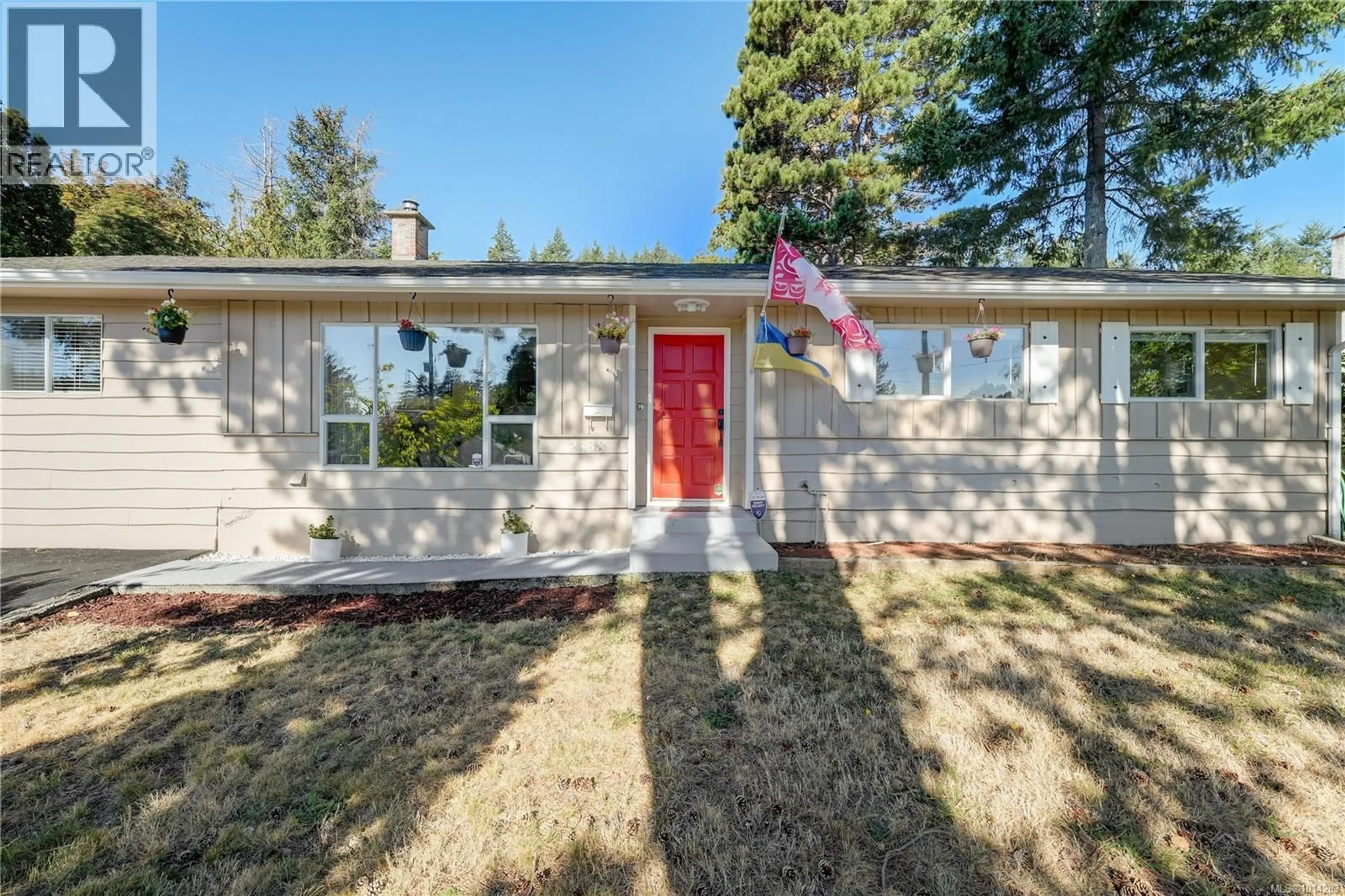 Home with vinyl exterior material, street for 2338 GALENA ROAD, Sooke British Columbia V9Z0M4
