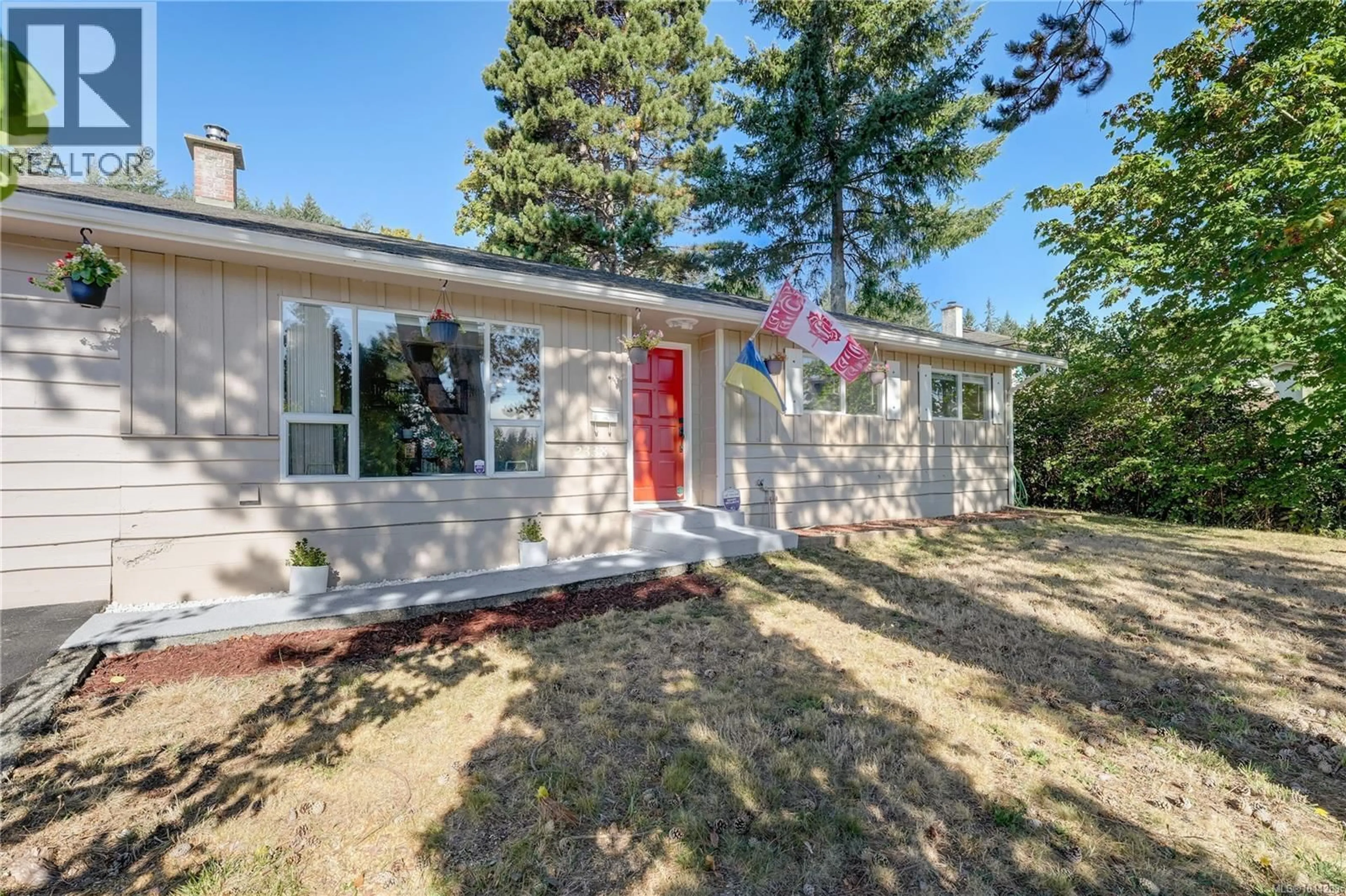 Home with vinyl exterior material, street for 2338 GALENA ROAD, Sooke British Columbia V9Z0M4