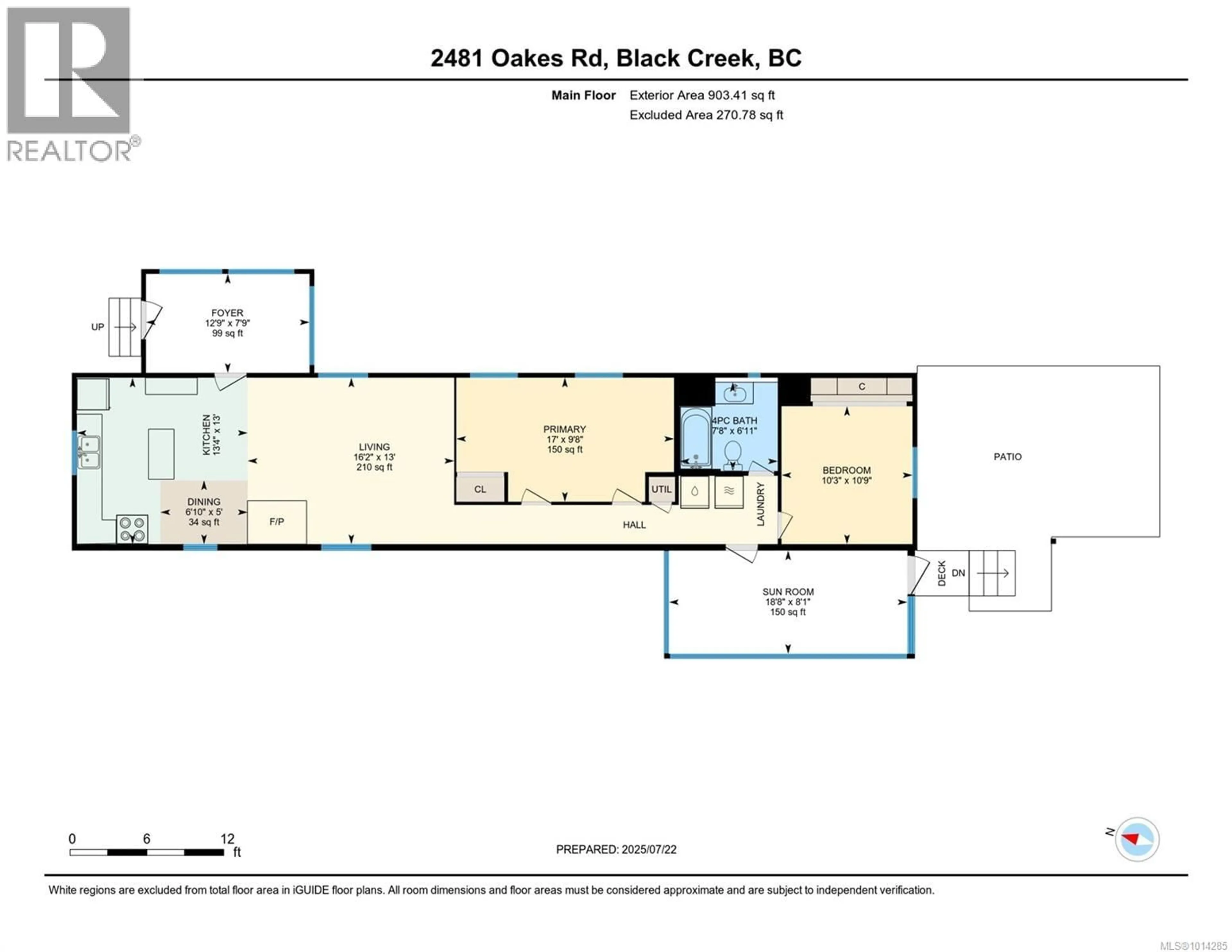 Floor plan for 2481 OAKES ROAD, Black Creek British Columbia V9J1J1