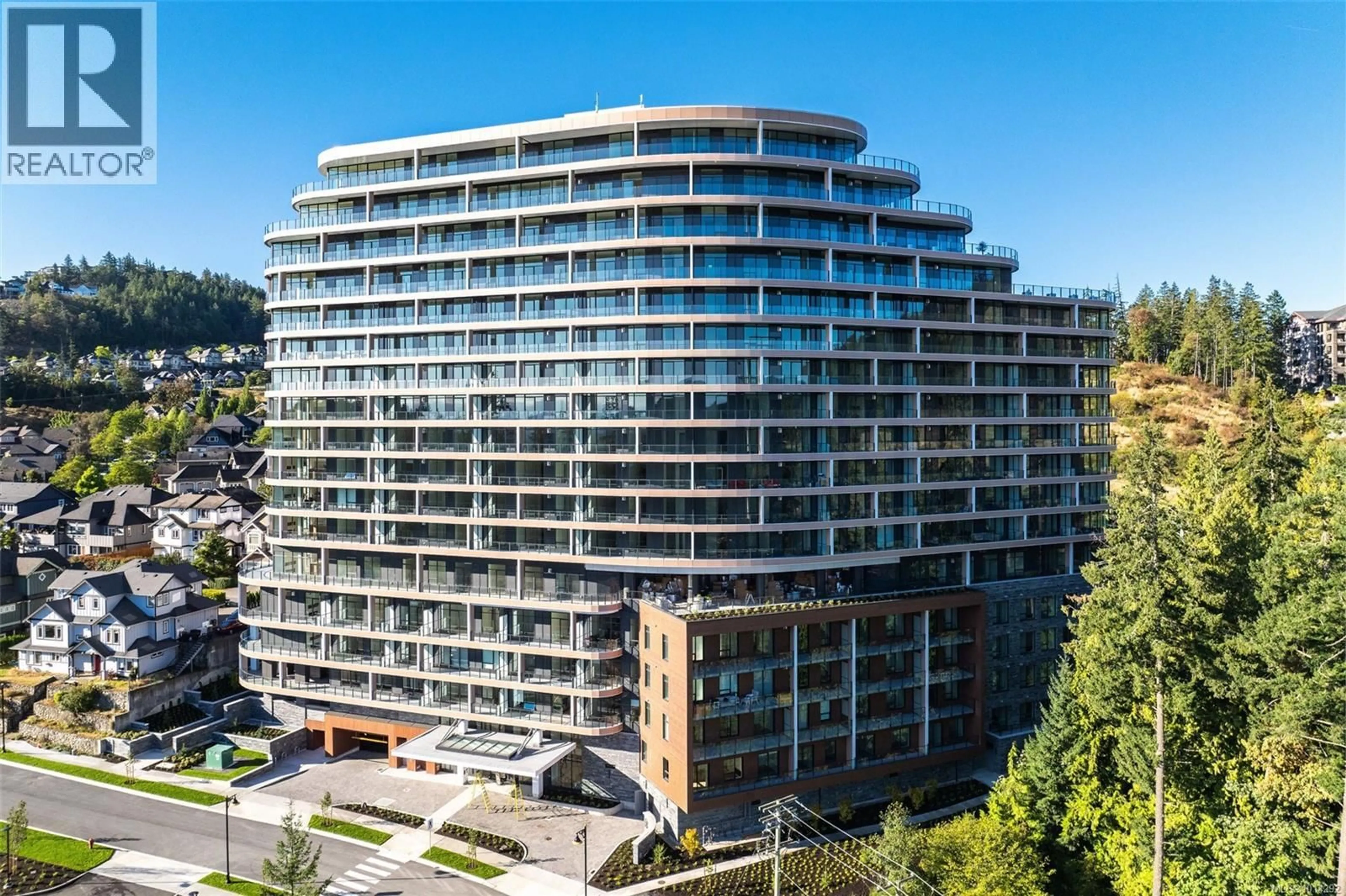 A pic from outside/outdoor area/front of a property/back of a property/a pic from drone, city buildings view from balcony for 220 - 2000 HANNINGTON ROAD, Langford British Columbia V9B7C1