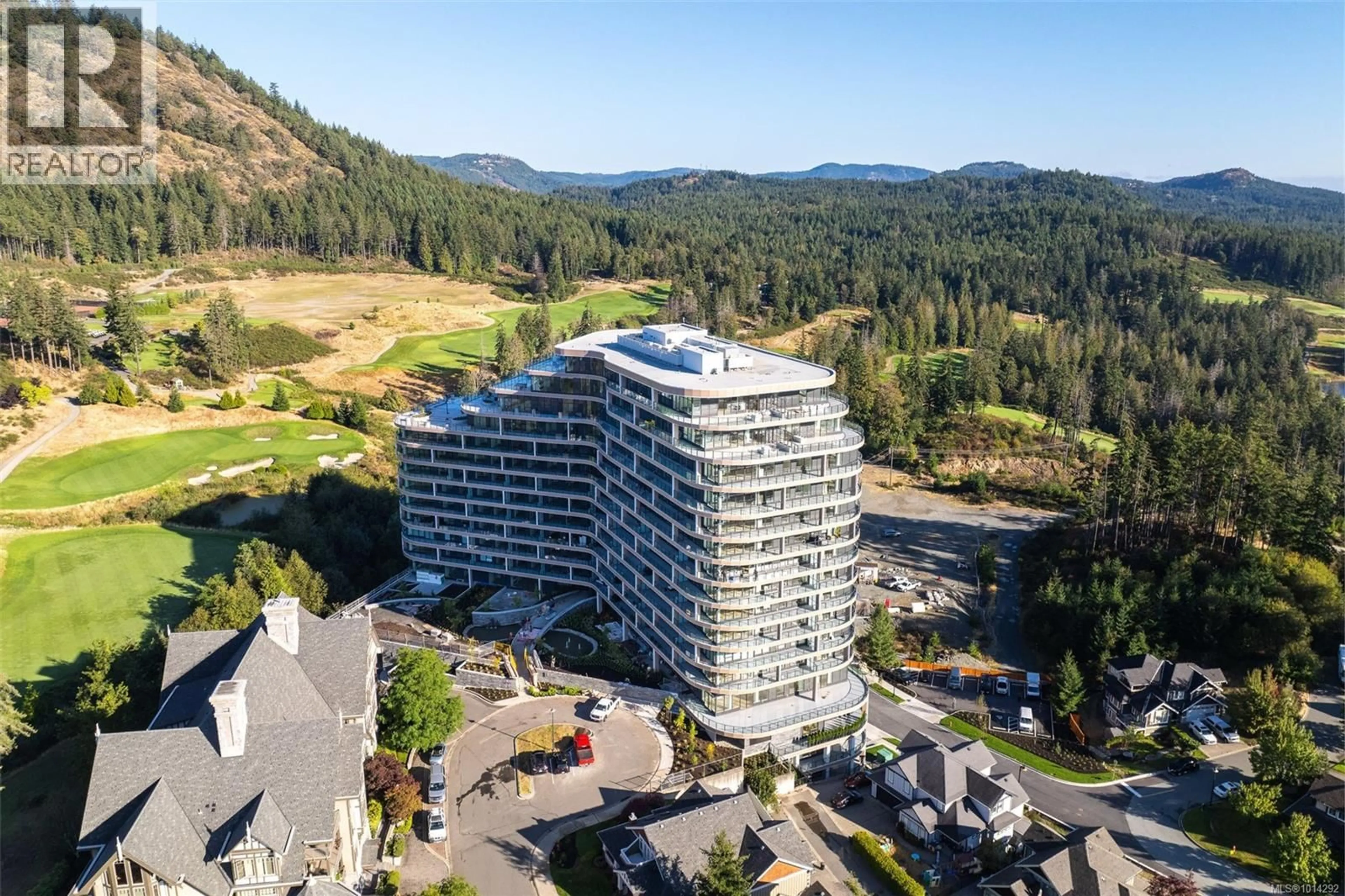 A pic from outside/outdoor area/front of a property/back of a property/a pic from drone, mountain view for 220 - 2000 HANNINGTON ROAD, Langford British Columbia V9B7C1