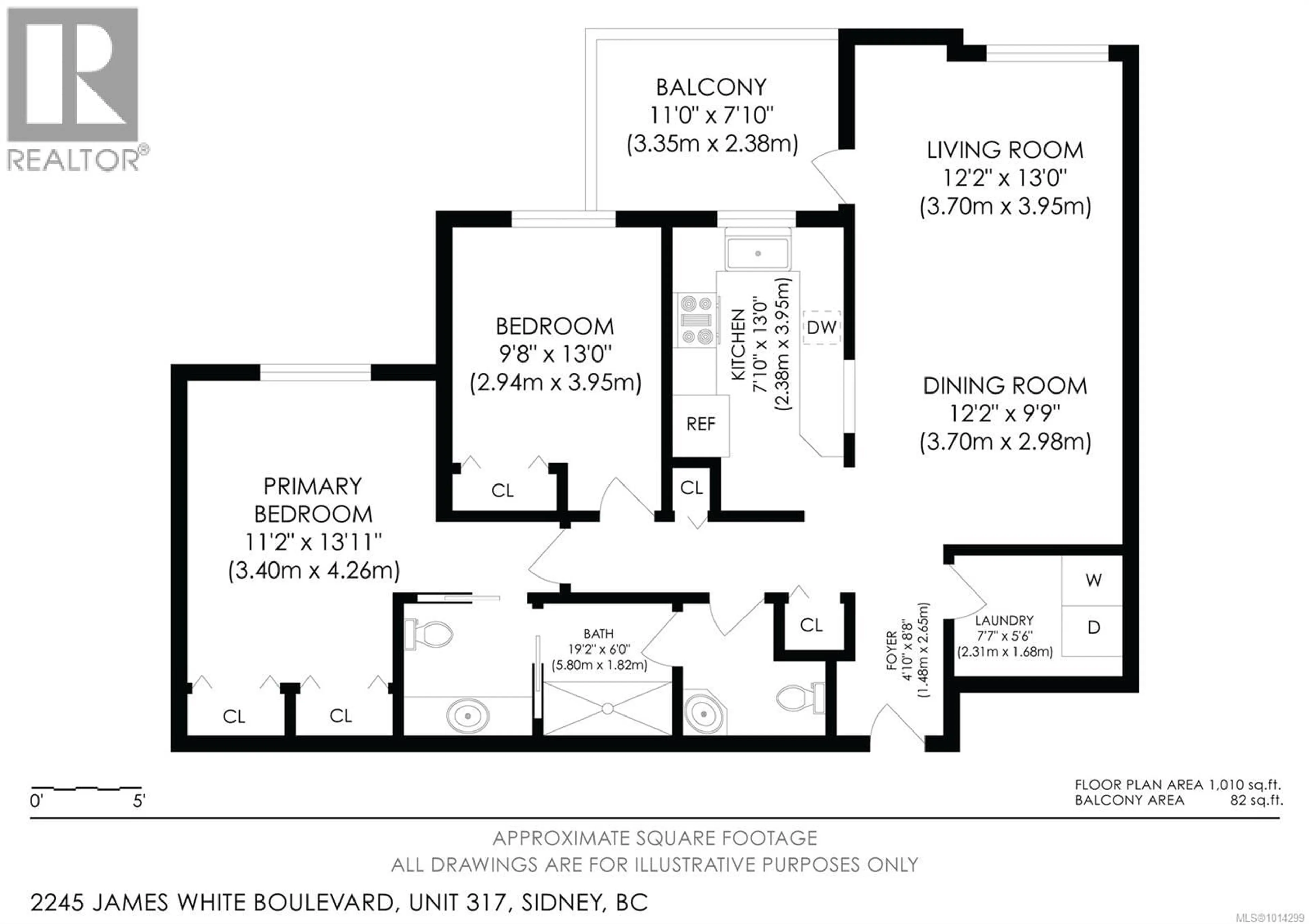 Floor plan for 317 - 2245 JAMES WHITE BOULEVARD, Sidney British Columbia V8L1Z5
