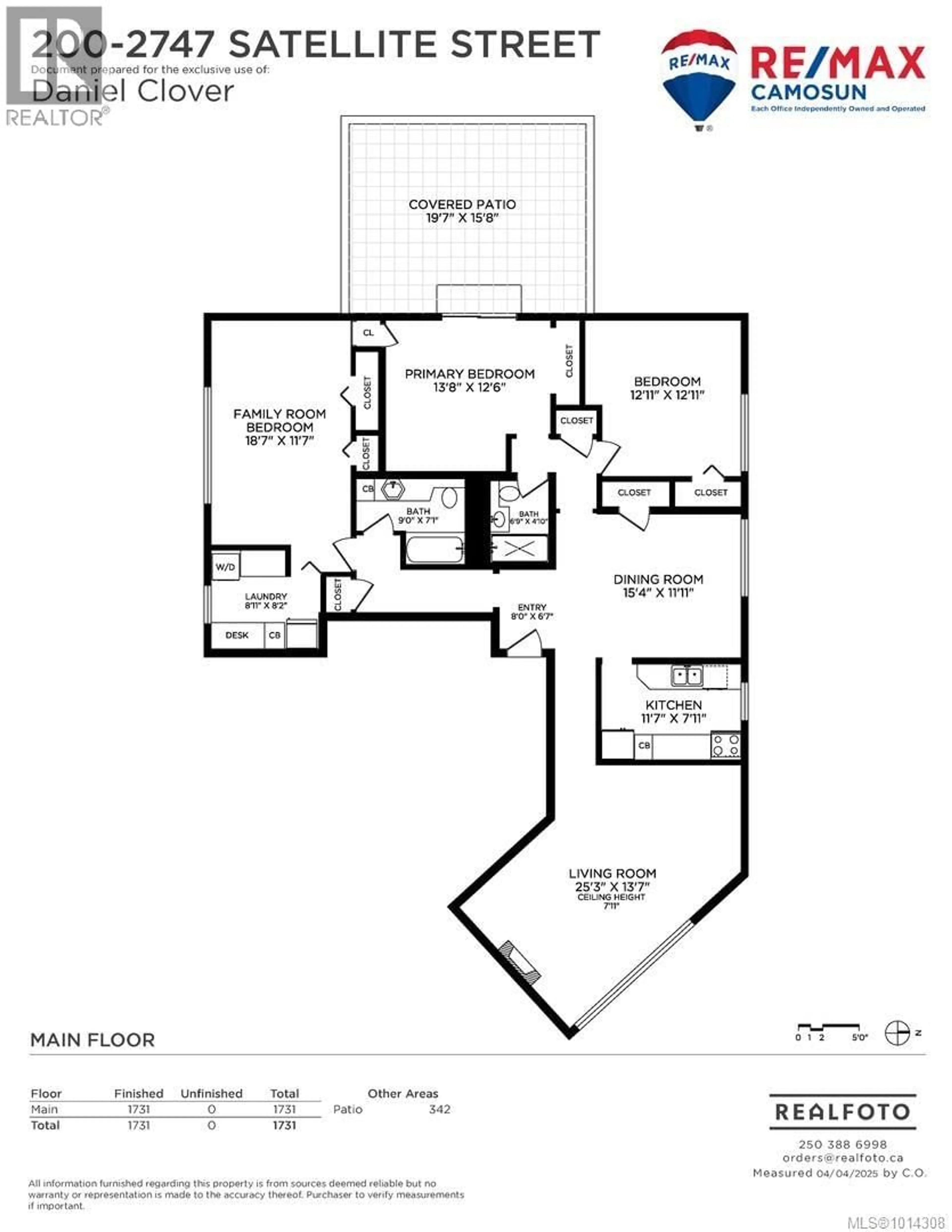 Floor plan for 200 - 2747 SATELLITE STREET, Oak Bay British Columbia V8S5G7